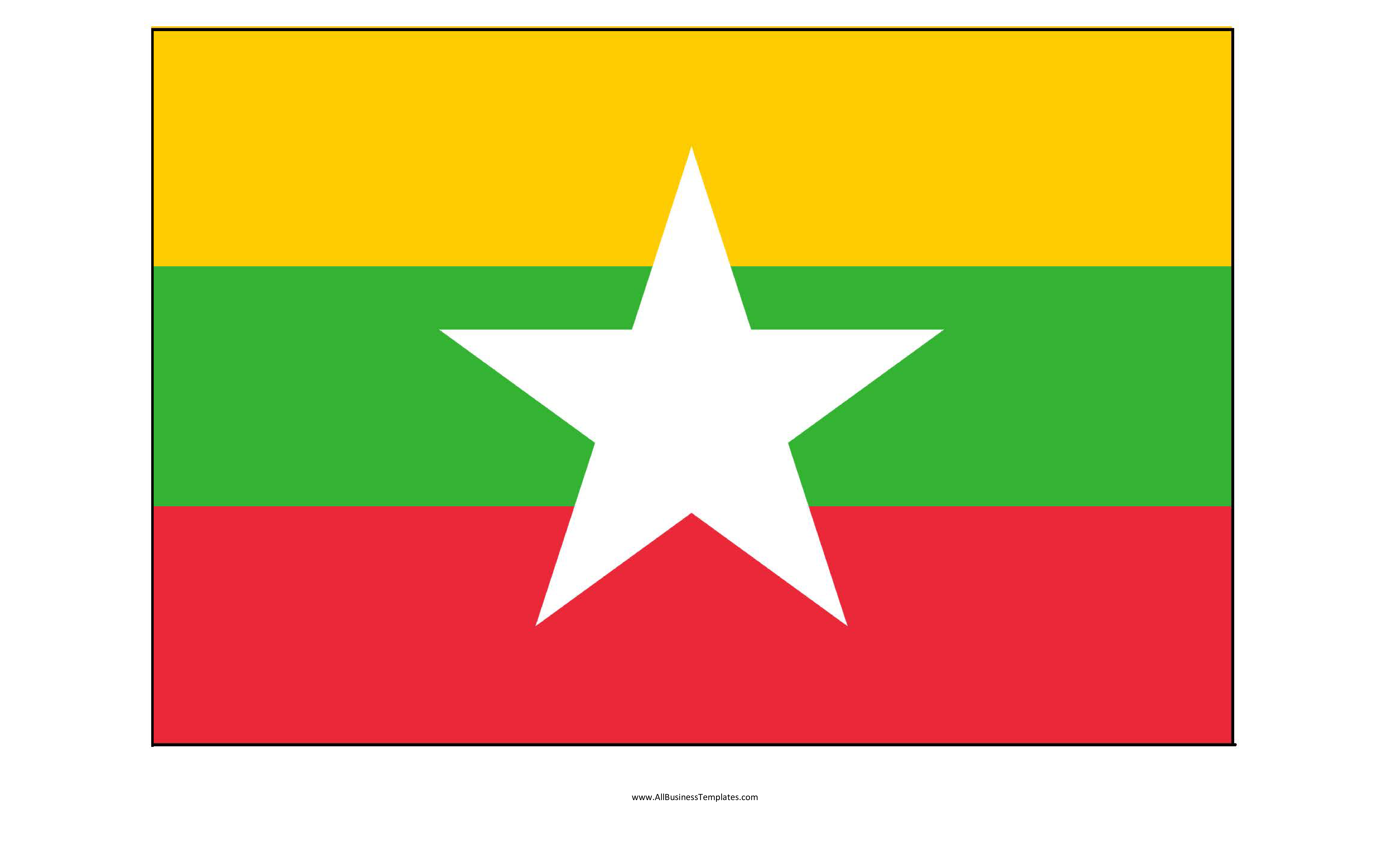 myanmar printable flag template