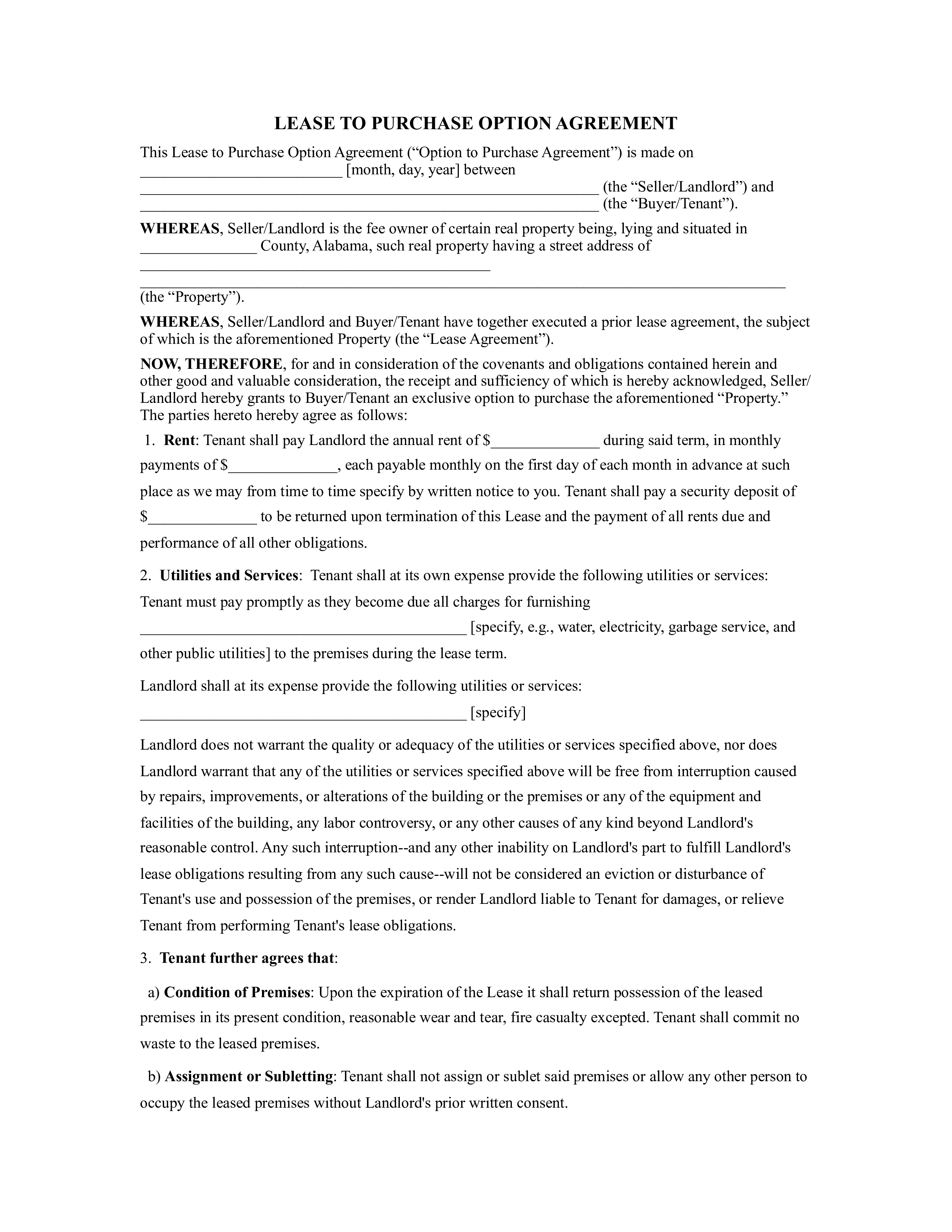 lease purchase agreement form Hauptschablonenbild