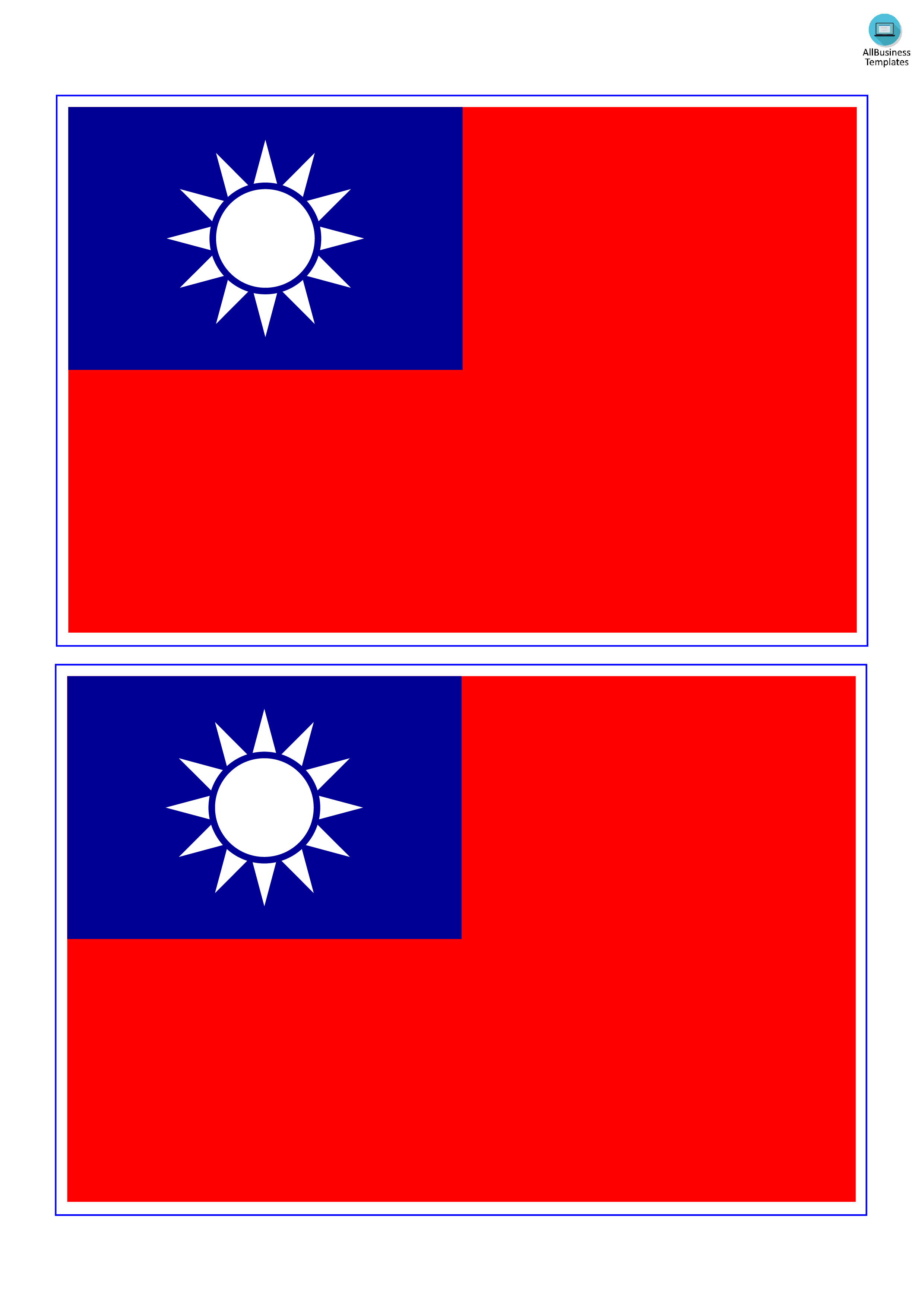 Taiwan Flag 模板