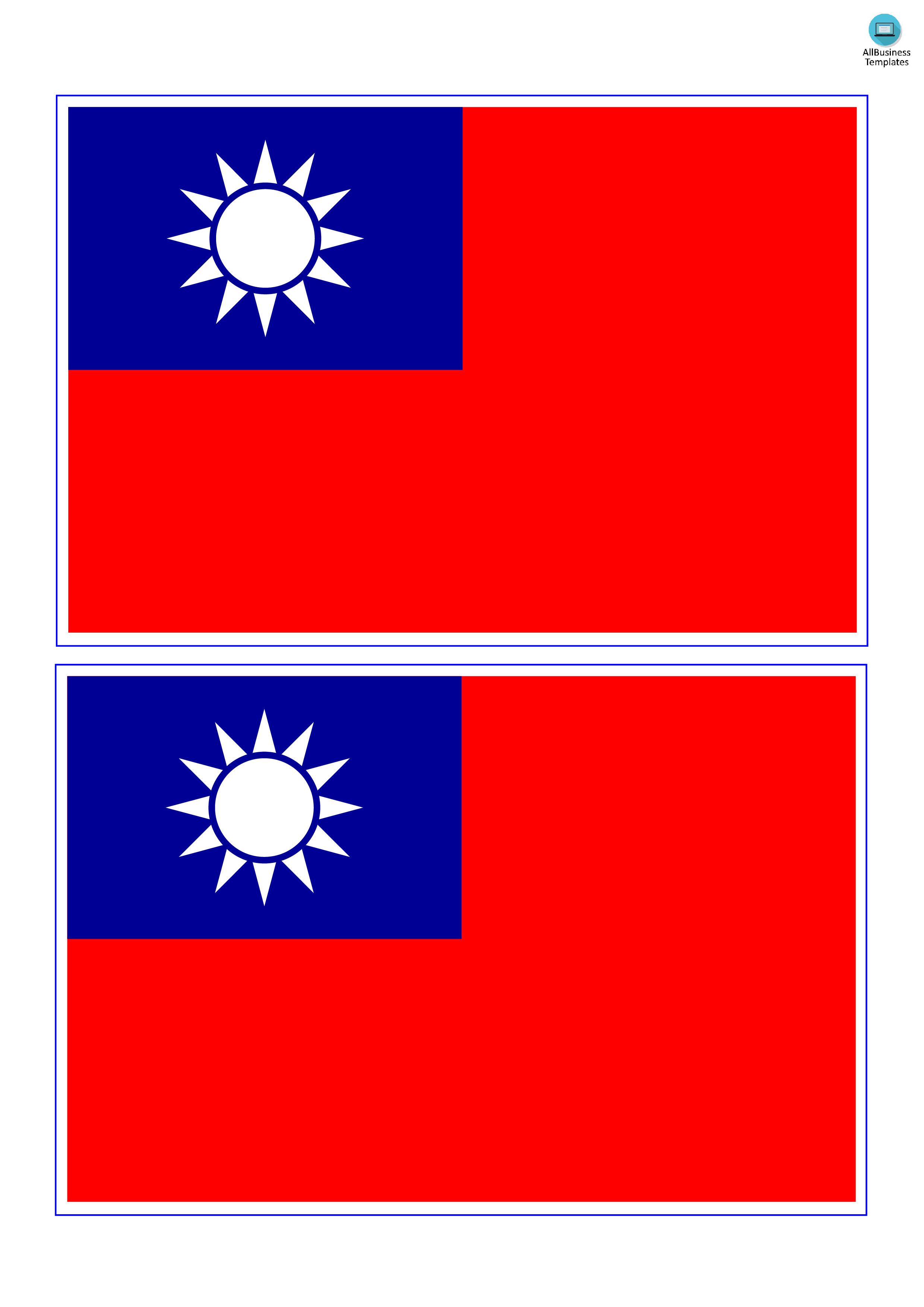 taiwan flag template