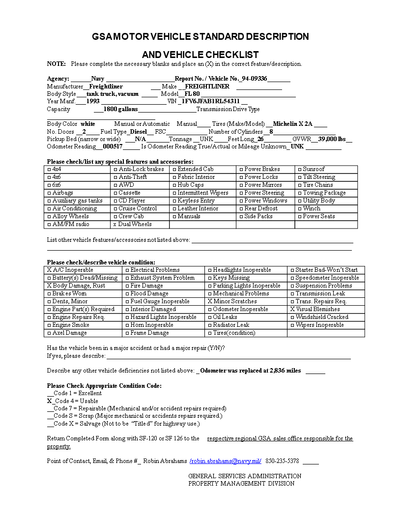 new vehicle checklist word voorbeeld afbeelding 