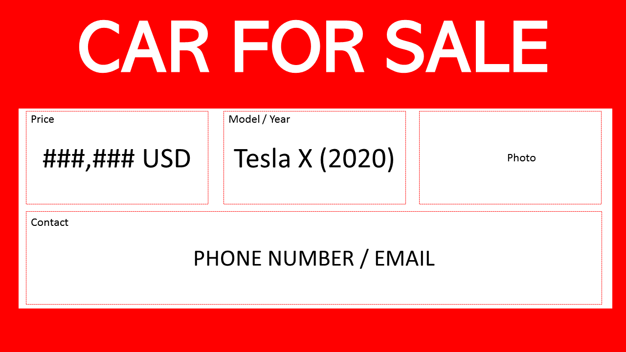 Car for Sale Template main image