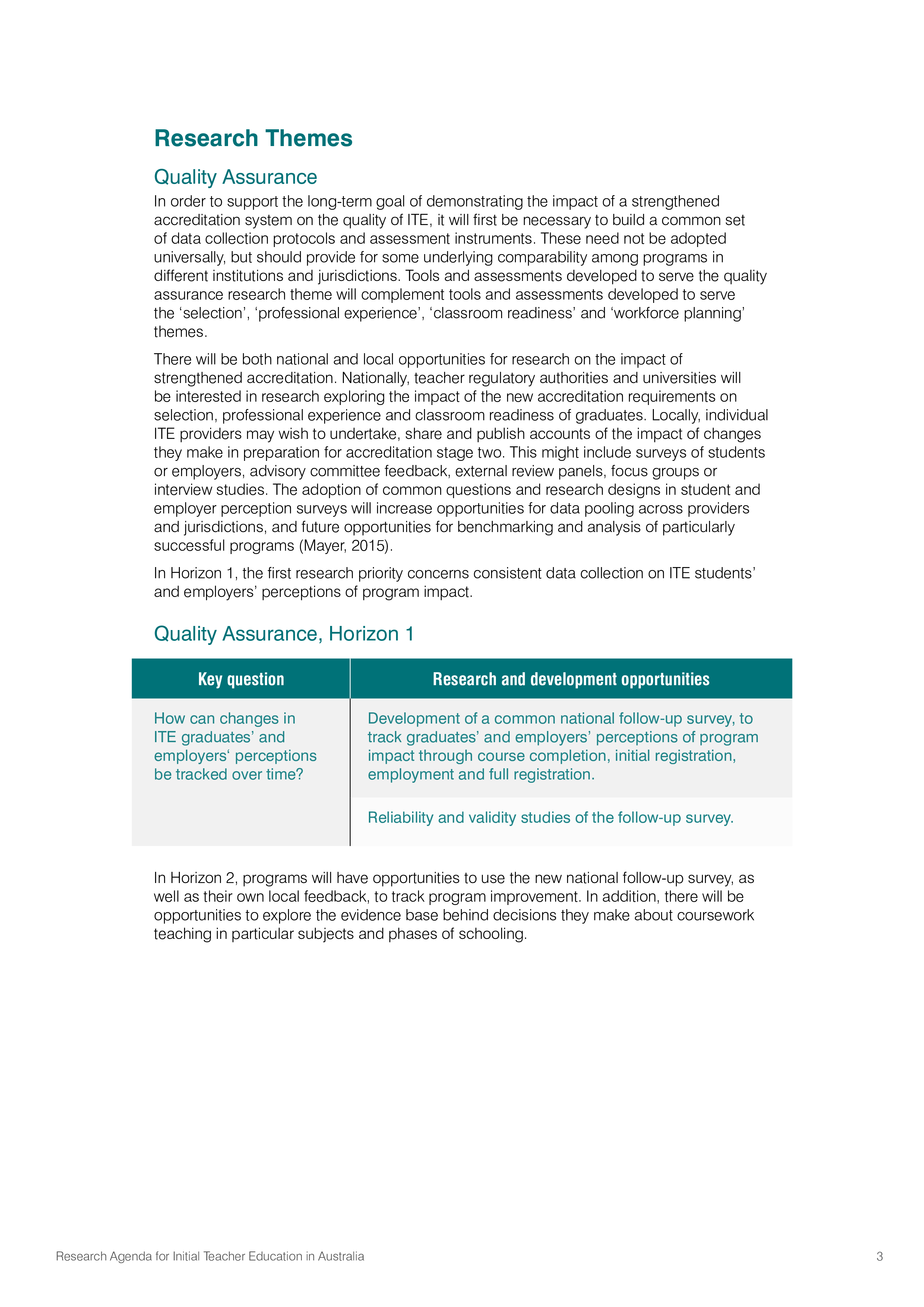 research agenda initial teacher education template