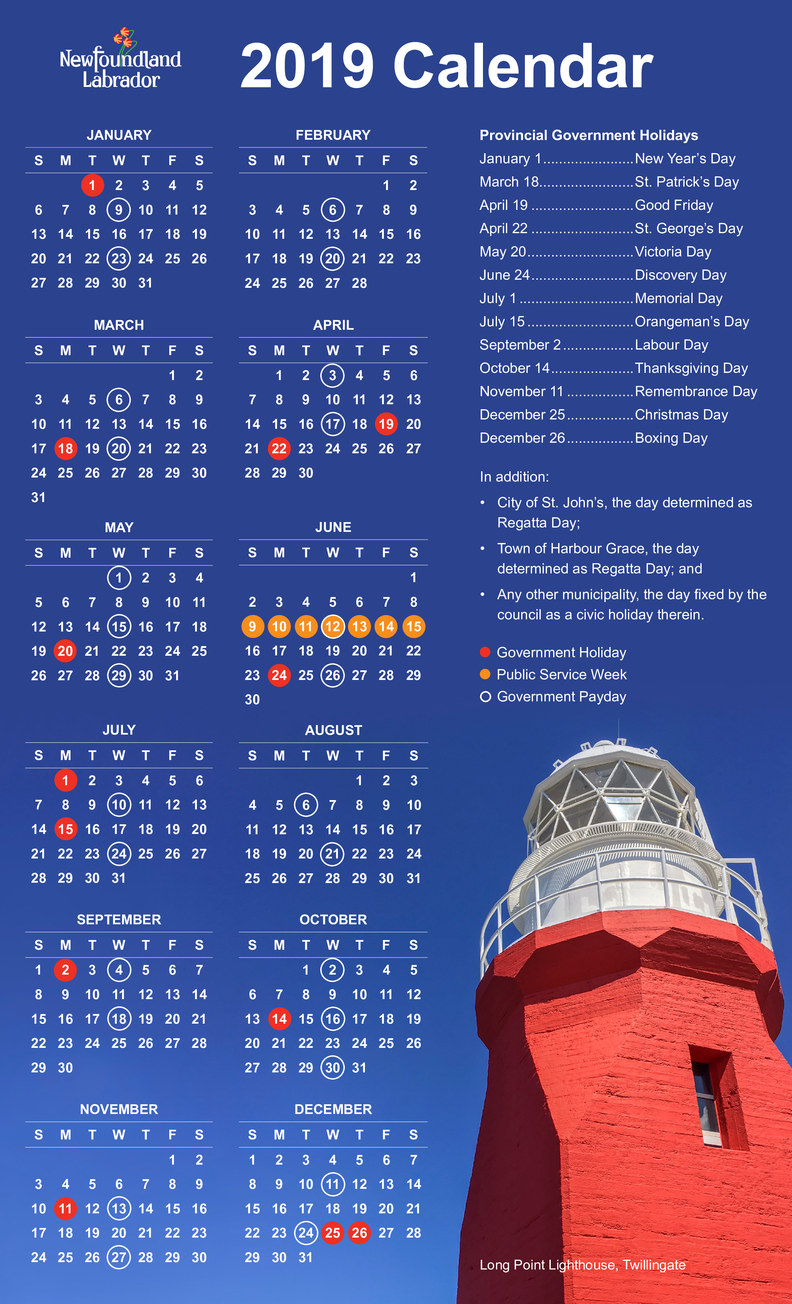 School calendar 2019 main image