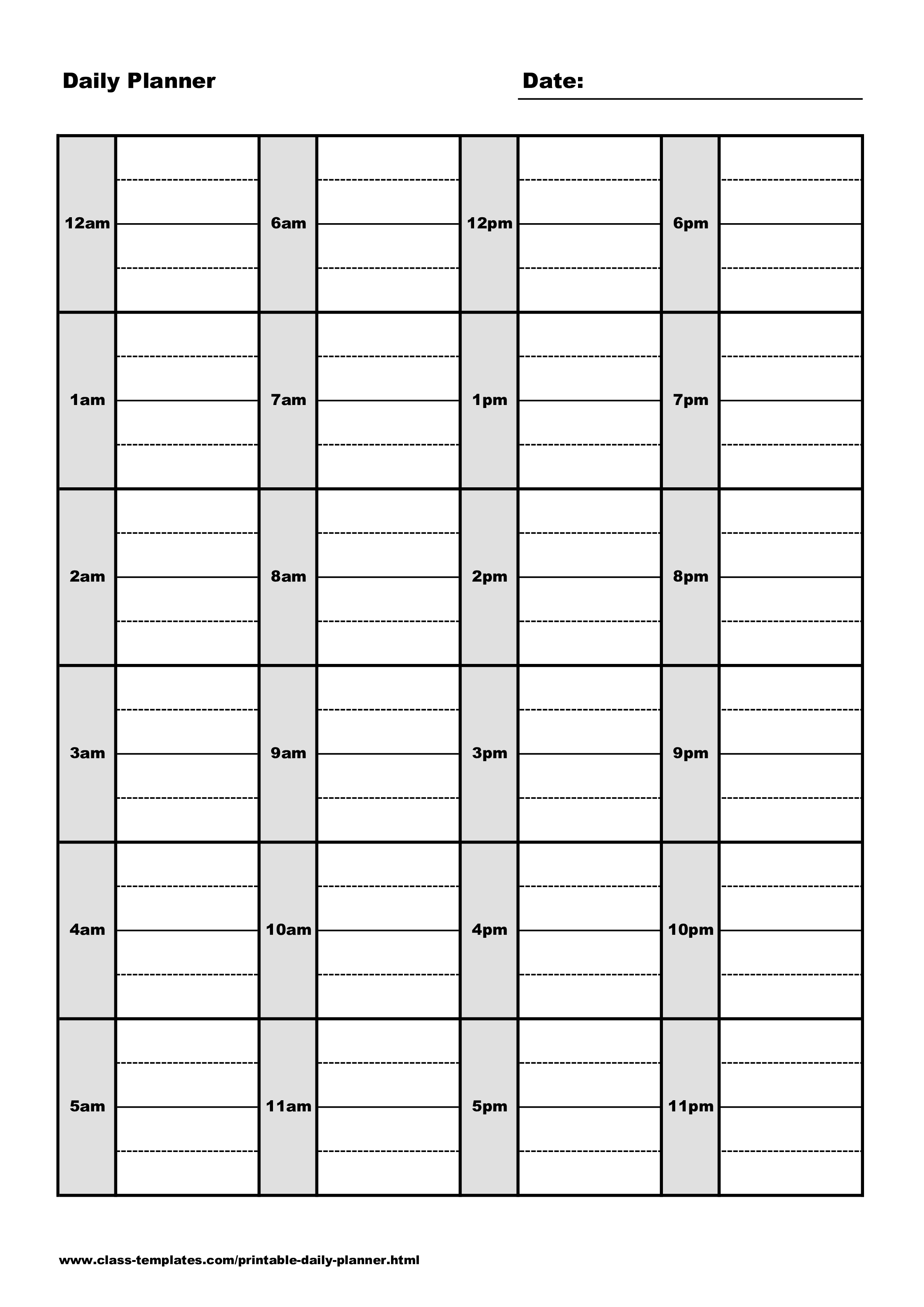 daily planbook template Hauptschablonenbild