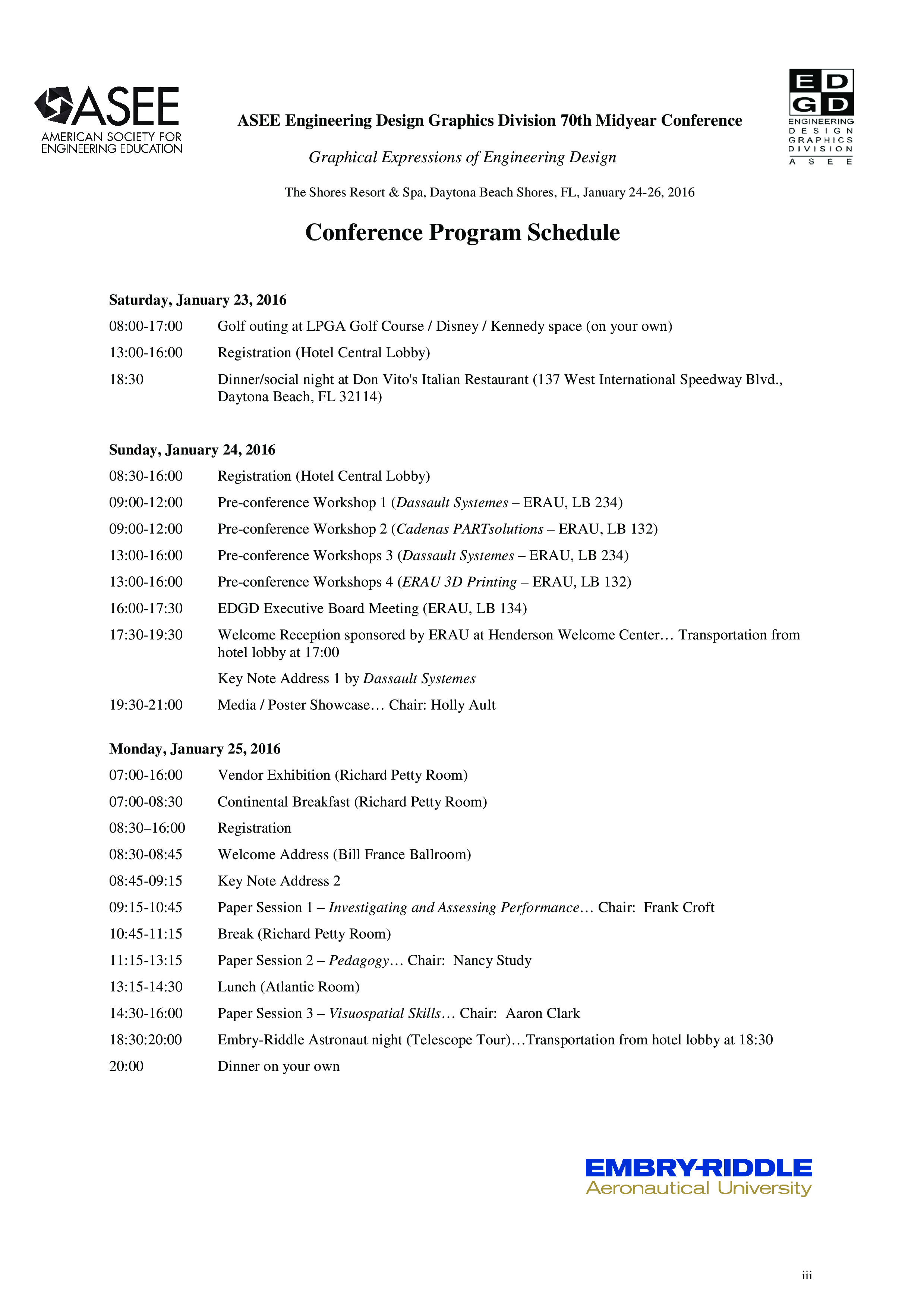 Conference Program 模板