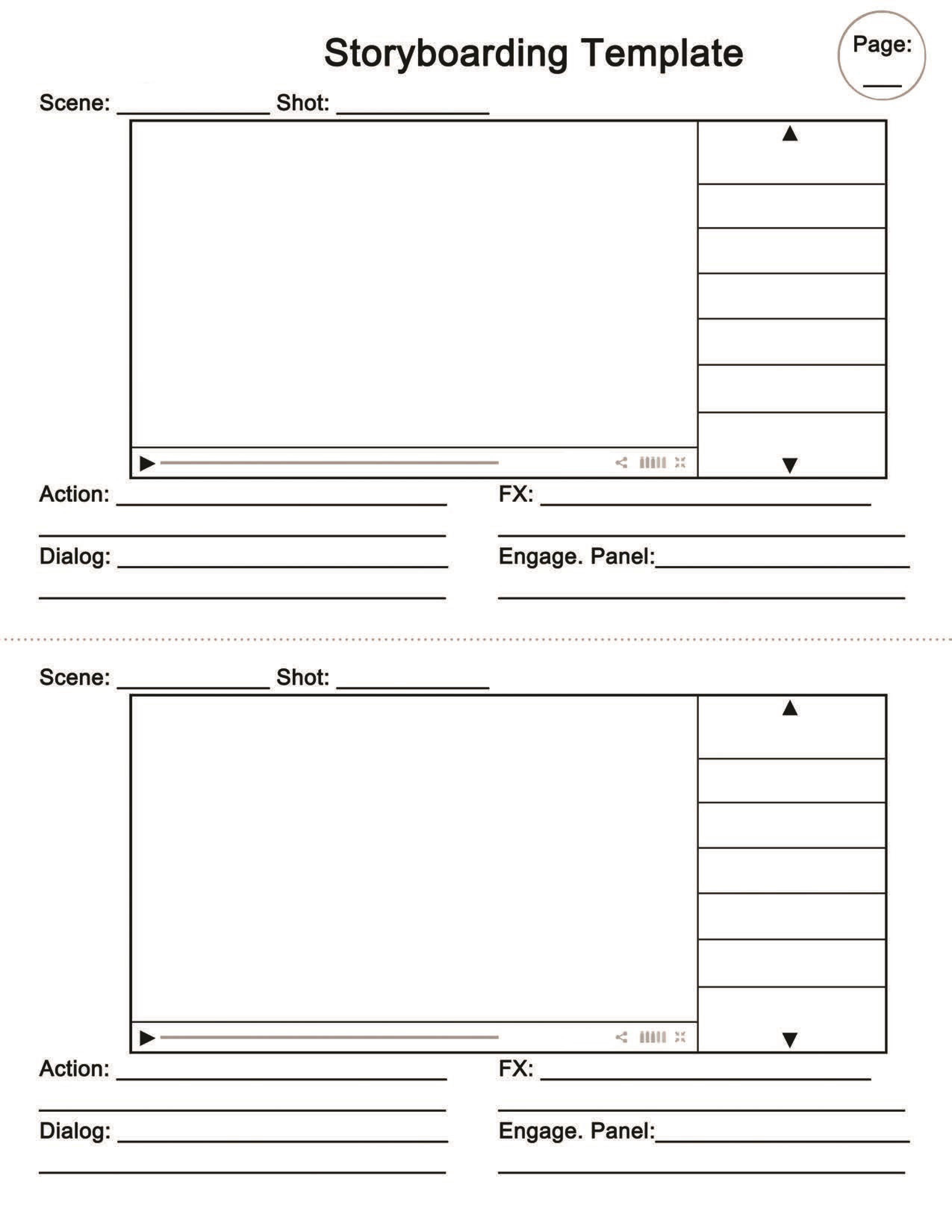 Video Storyboard A4 Sjabloon 模板