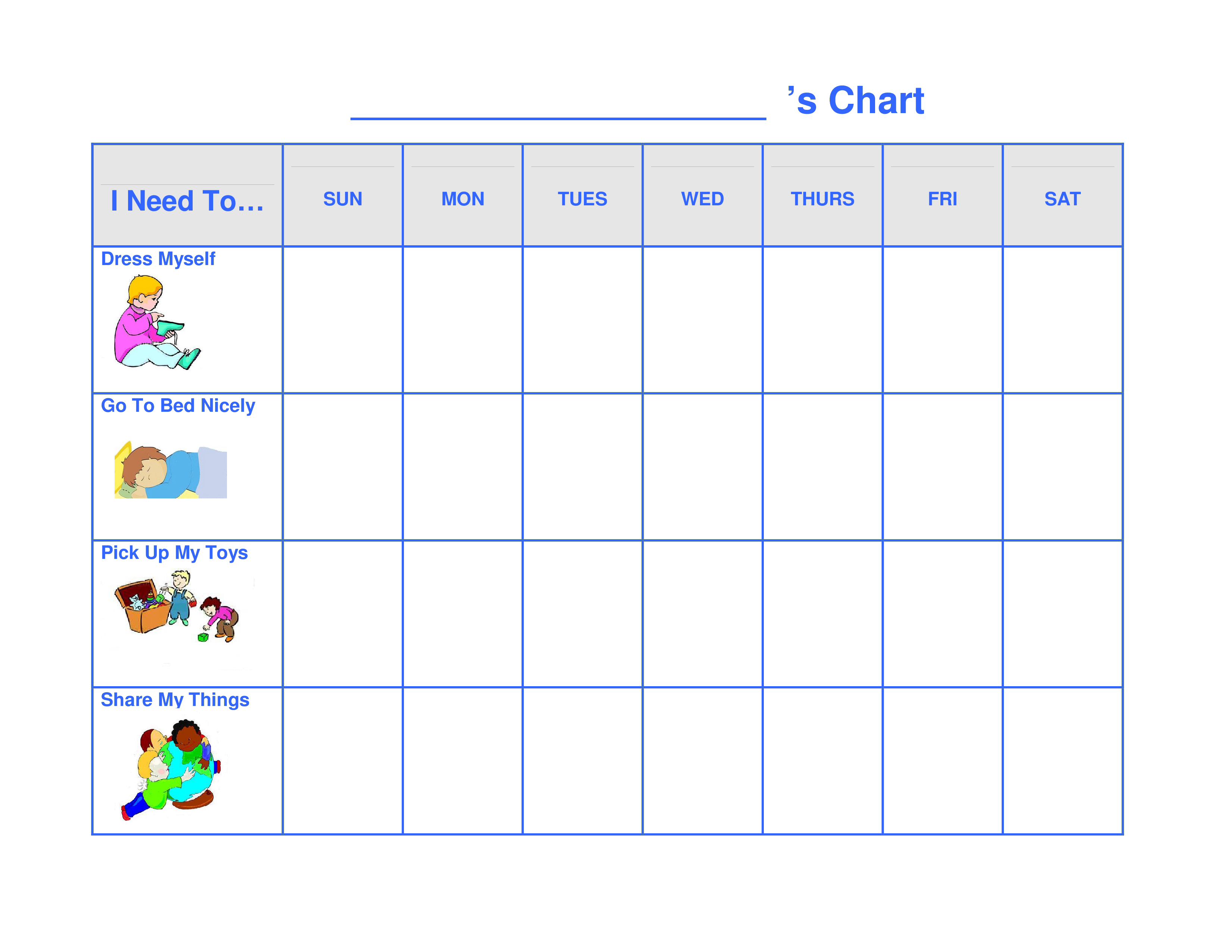 Behavior Chart Printable