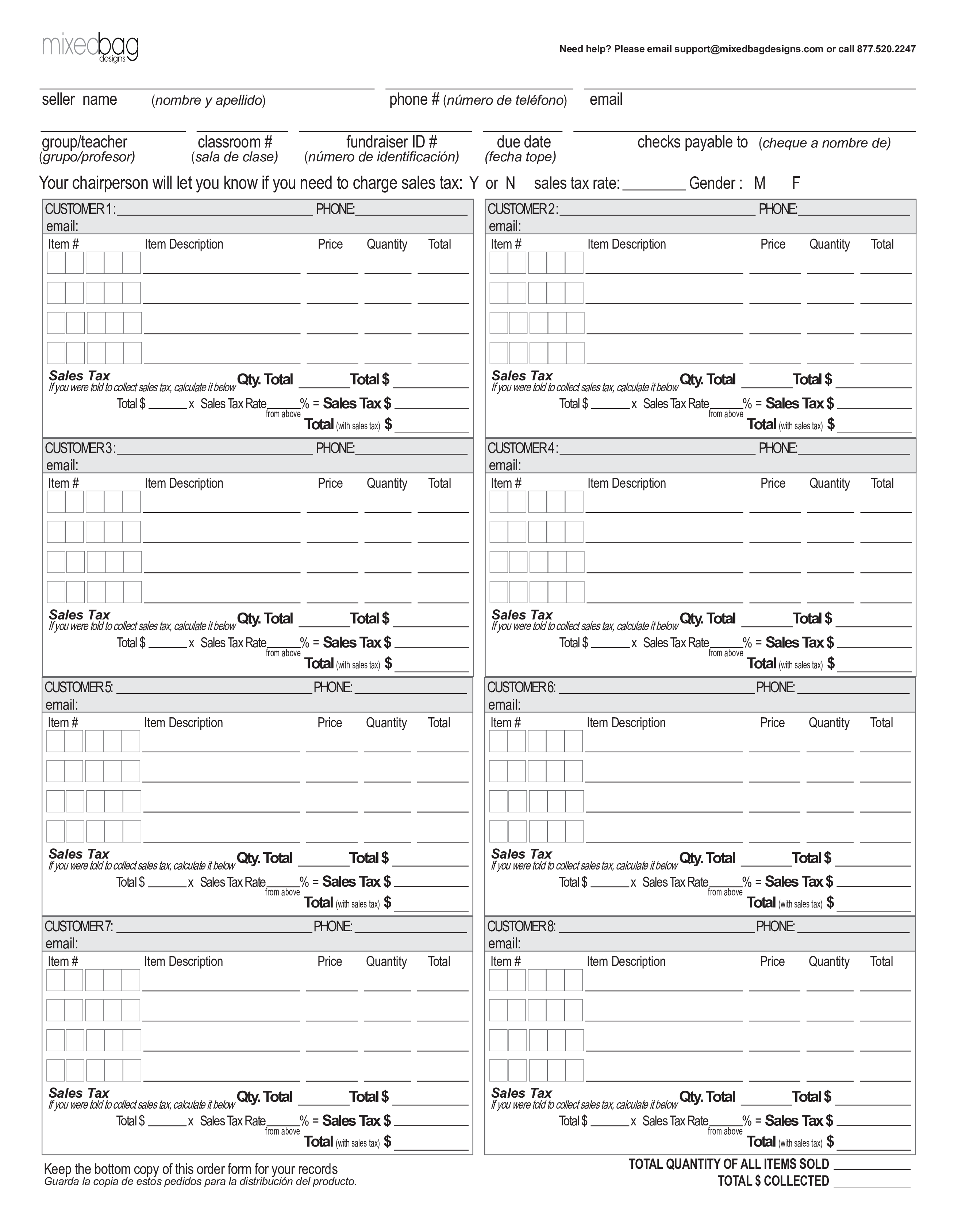 student order form sheet voorbeeld afbeelding 