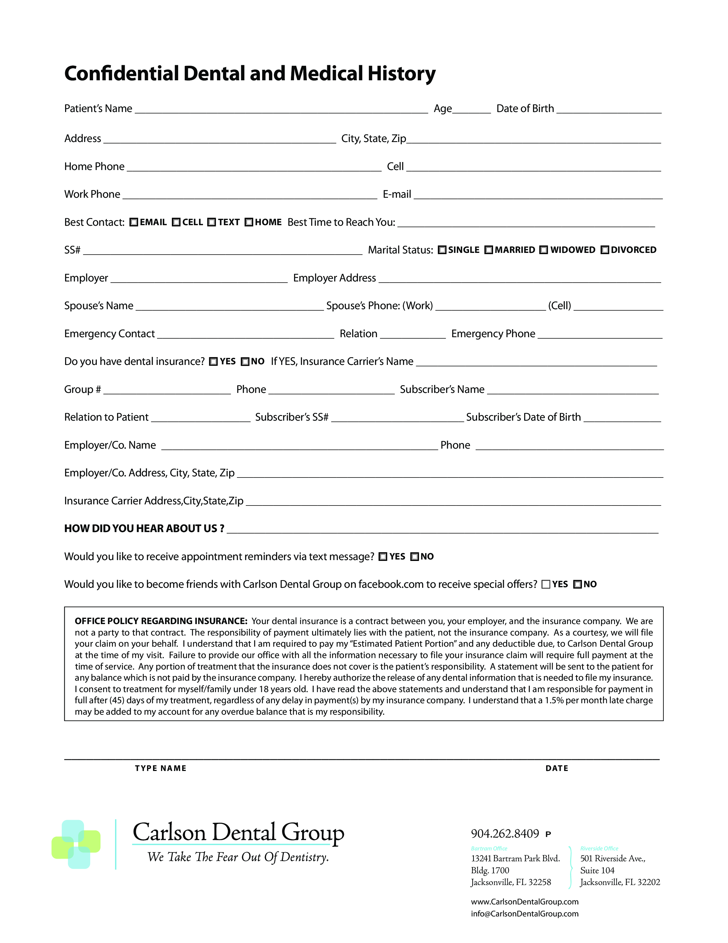 Dental Medical History Form Template from www.allbusinesstemplates.com