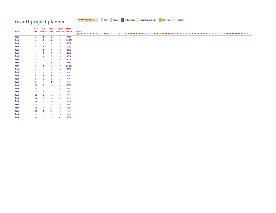 Gantt Chart  Xlsx in Excel main image