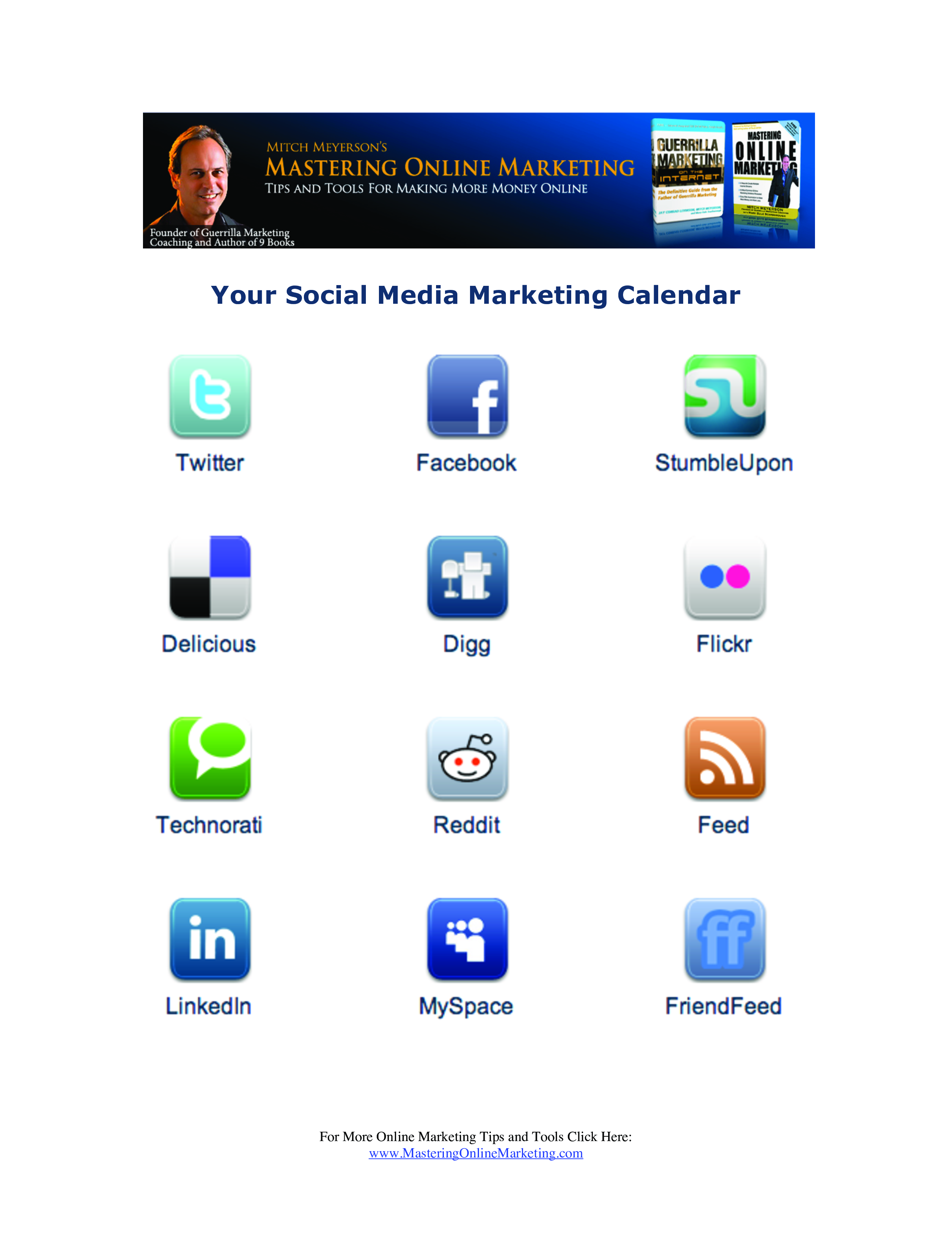 Social Media Tracking Calendar main image