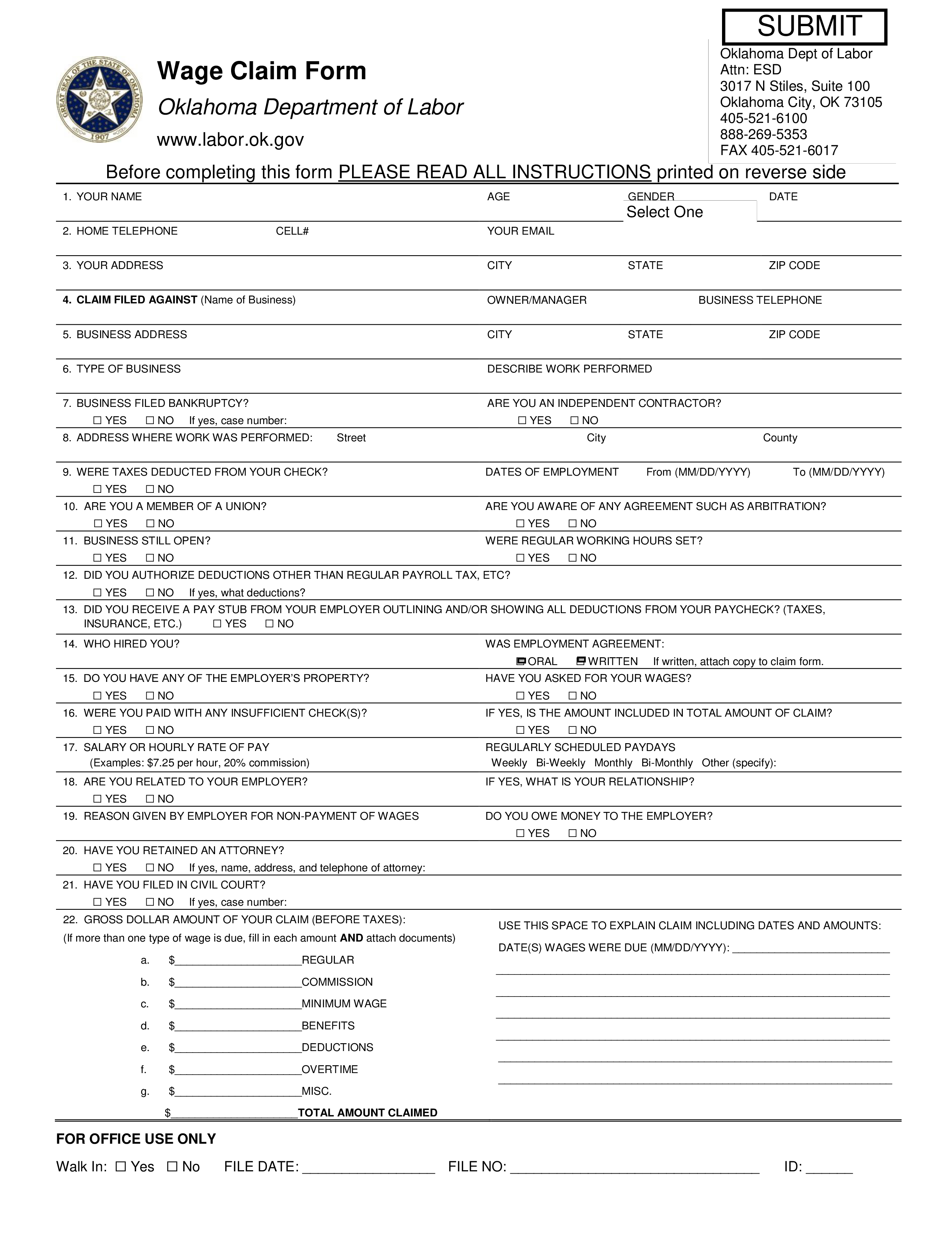 salary complaint Hauptschablonenbild