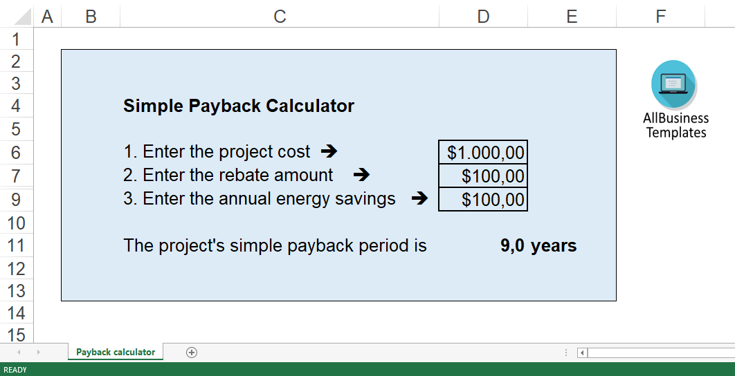 Simple Payback Calculator main image