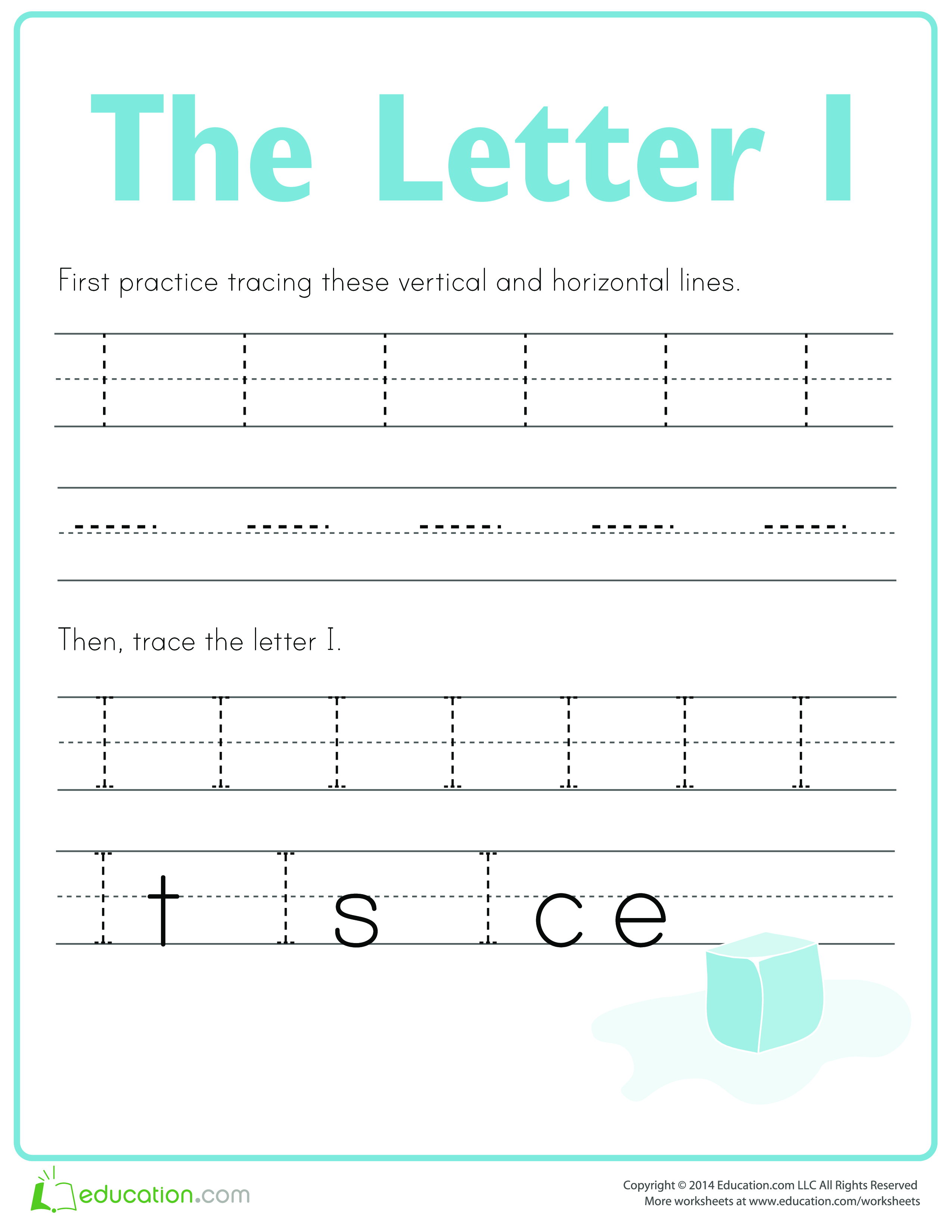 learn to write letter i modèles