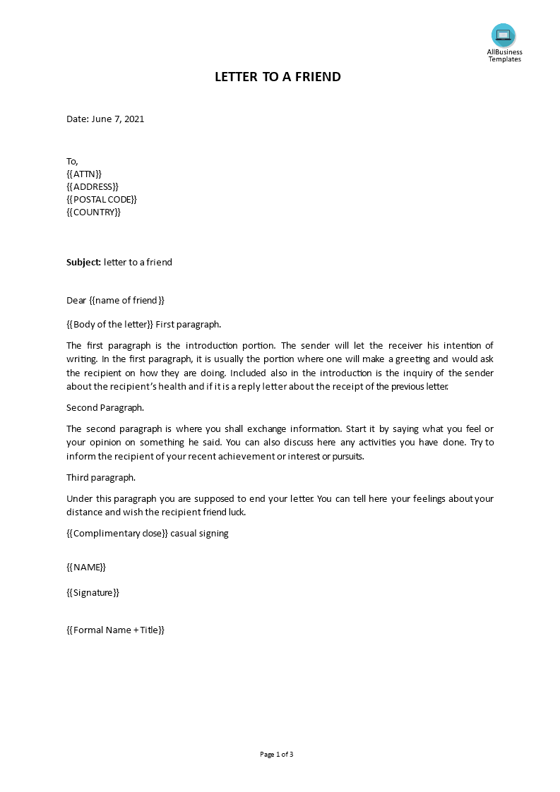 How To Word A Friendly Letter (Free Templates And Examples)