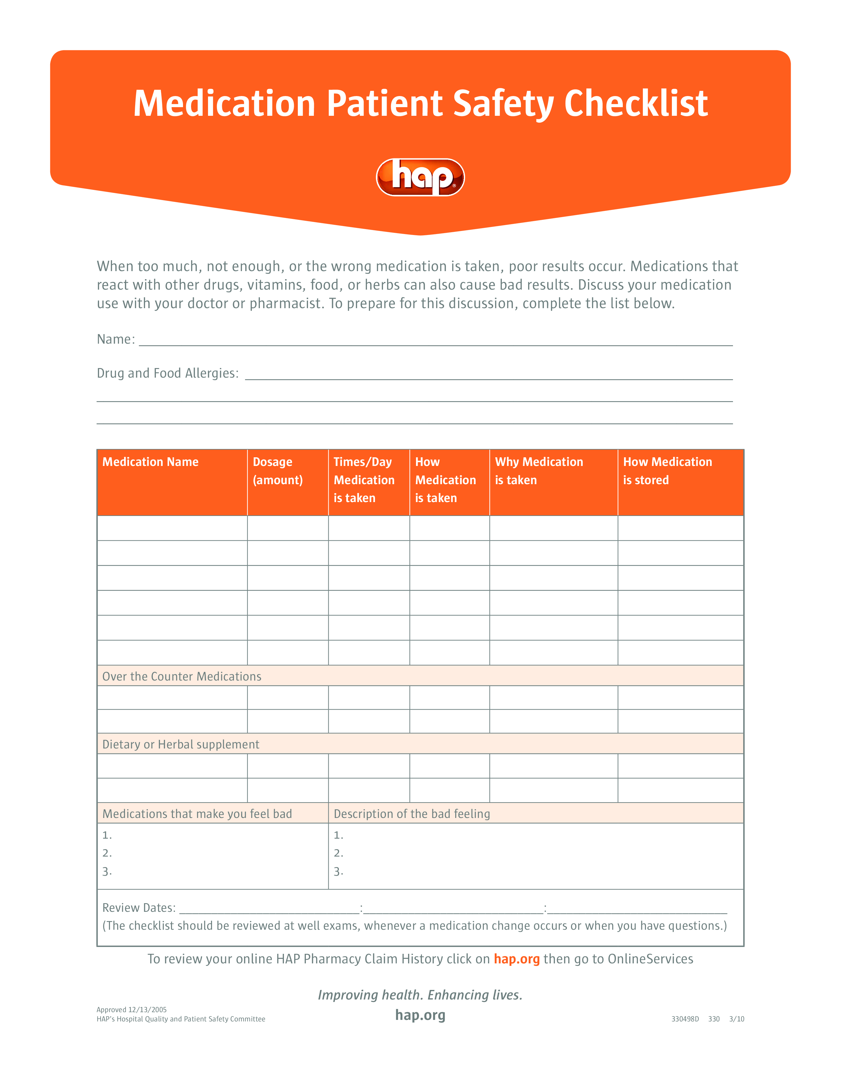 Medication Safty Checklist main image