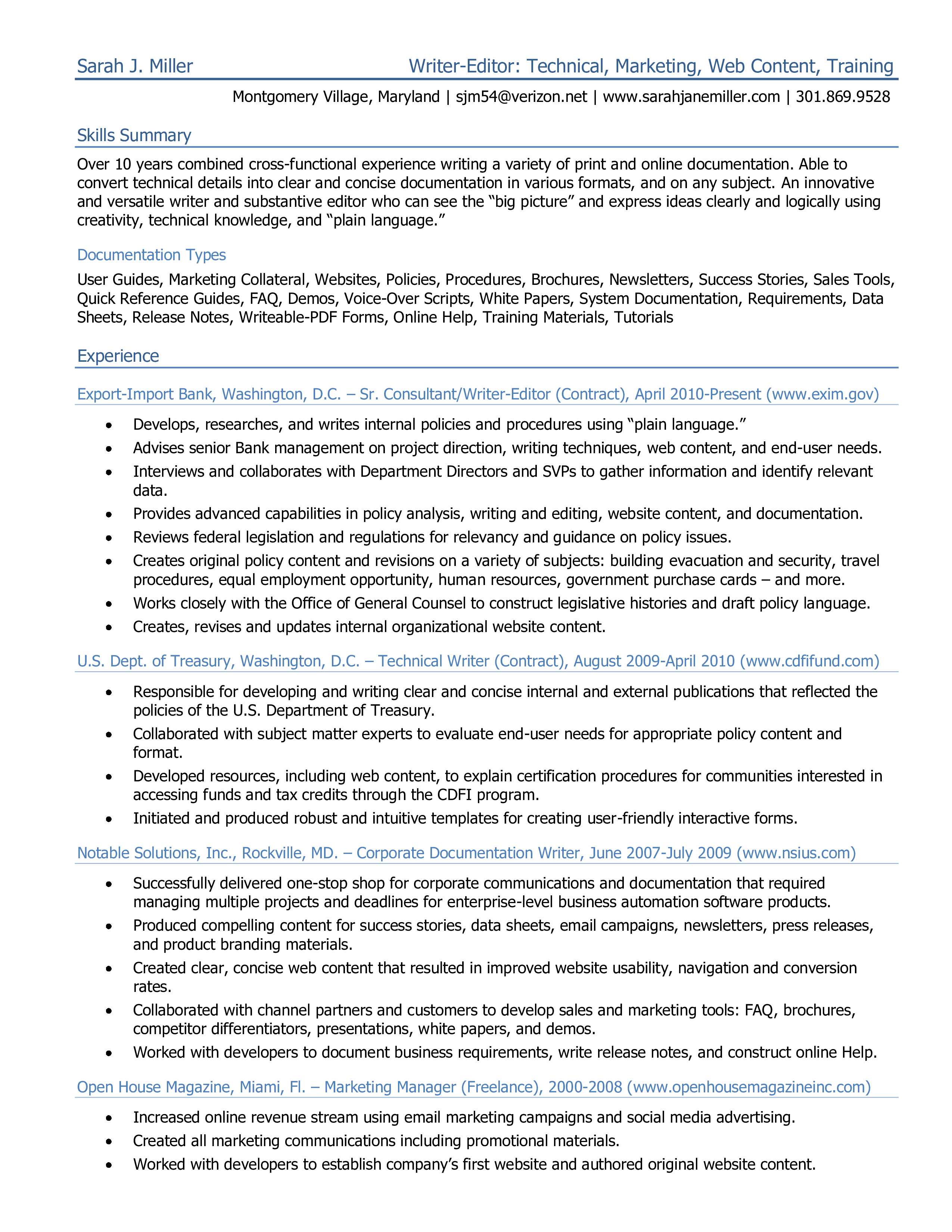 Technical Resume 模板