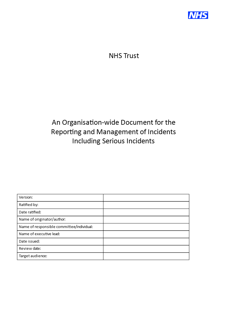 Patient Safety Incident Report main image