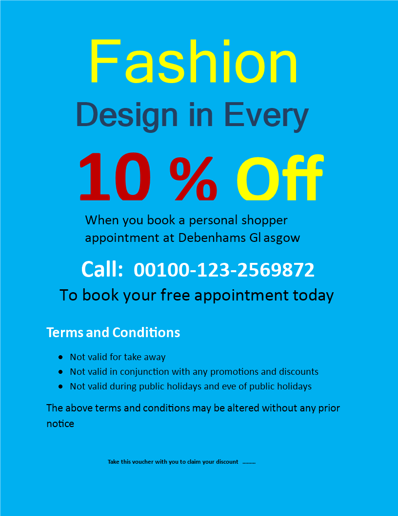 fashion discount voucher template