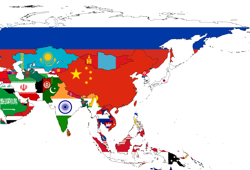 Asia printable flags templates