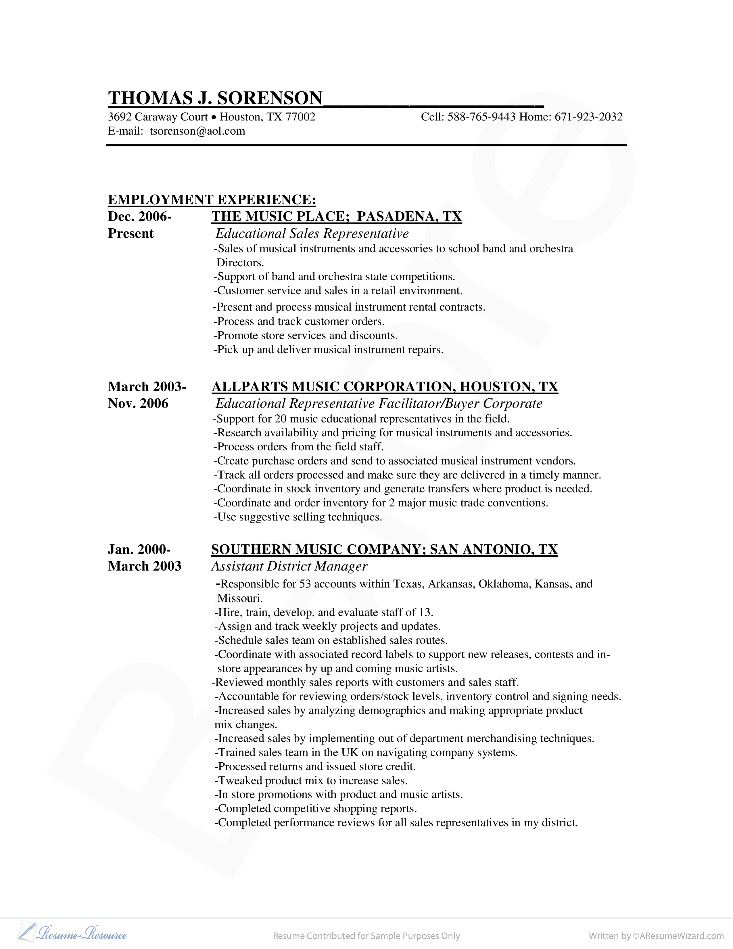 sales management resume - before and after Hauptschablonenbild