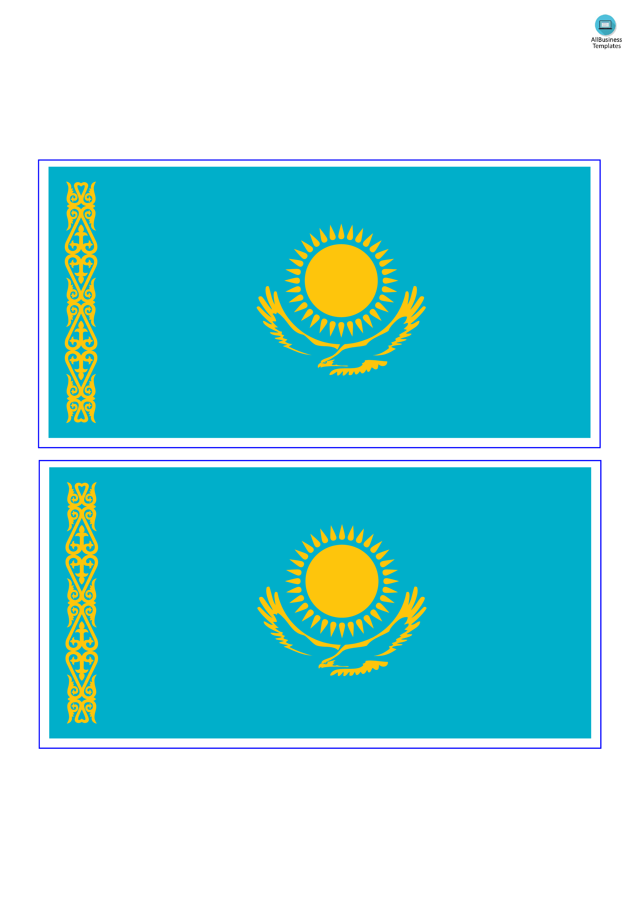 kazakhstan flag template