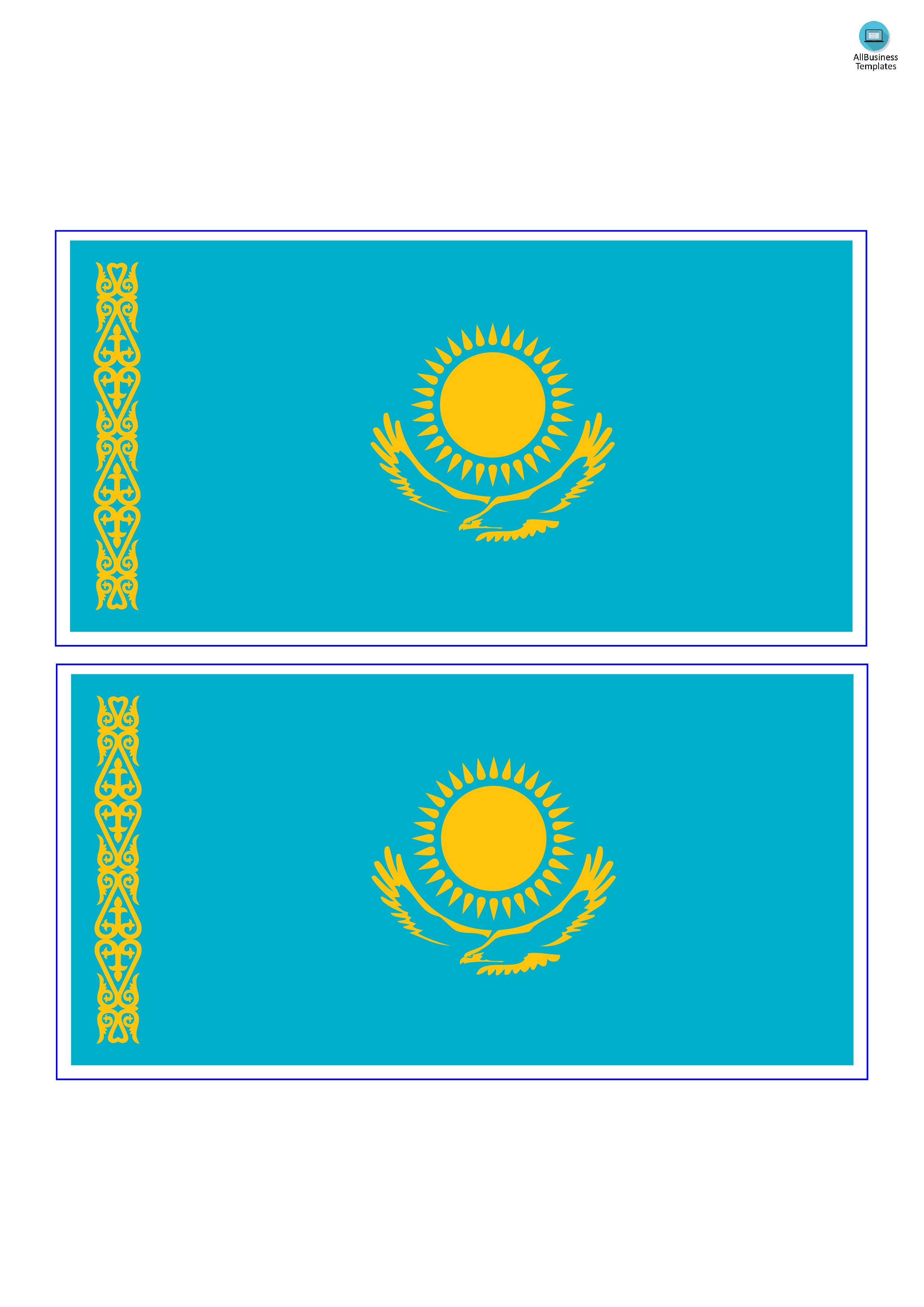 kazakhstan flag voorbeeld afbeelding 