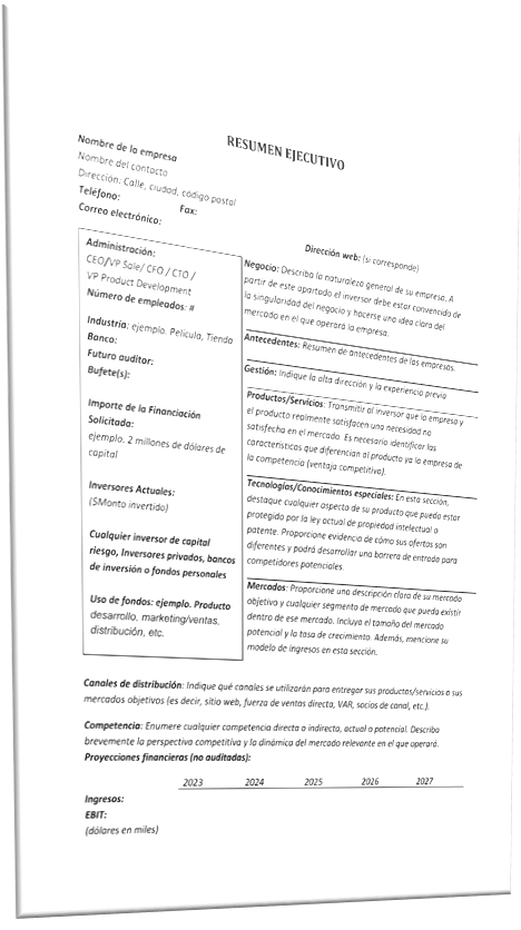 resumen ejecutivo plantilla imagen principal