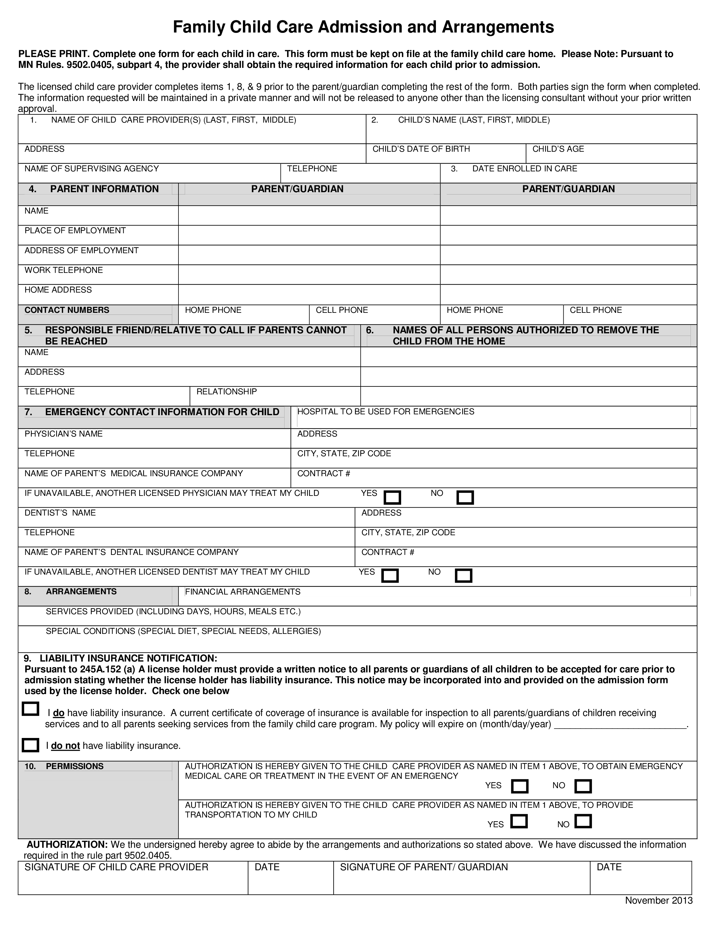 free-printable-daycare-forms-template-printable-templates