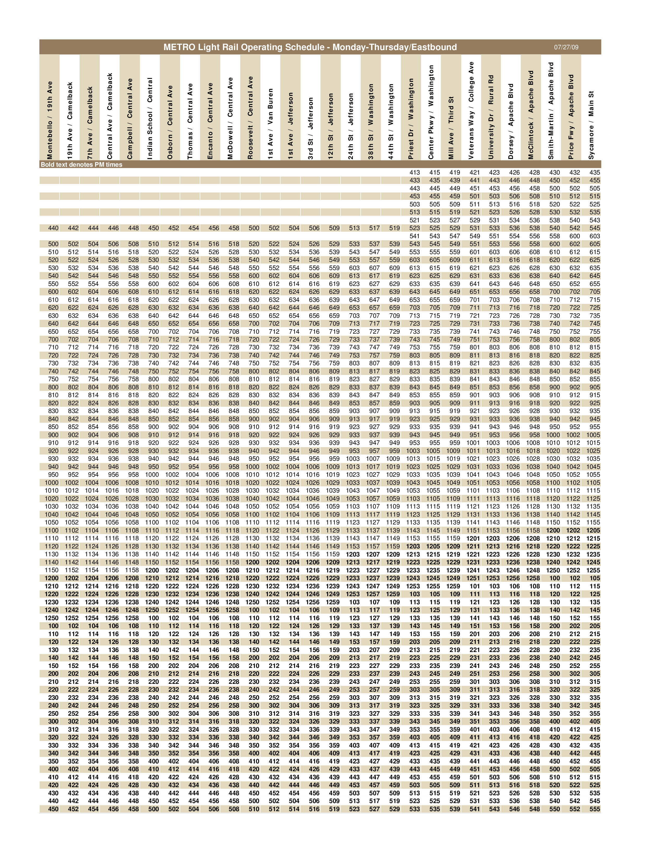 metro rail operating schedule plantilla imagen principal