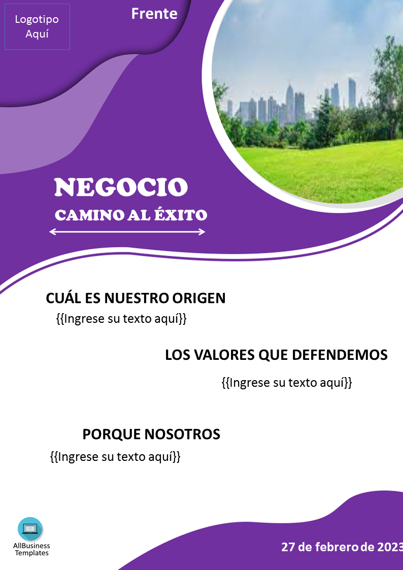 diseño de folleto de negocios modèles