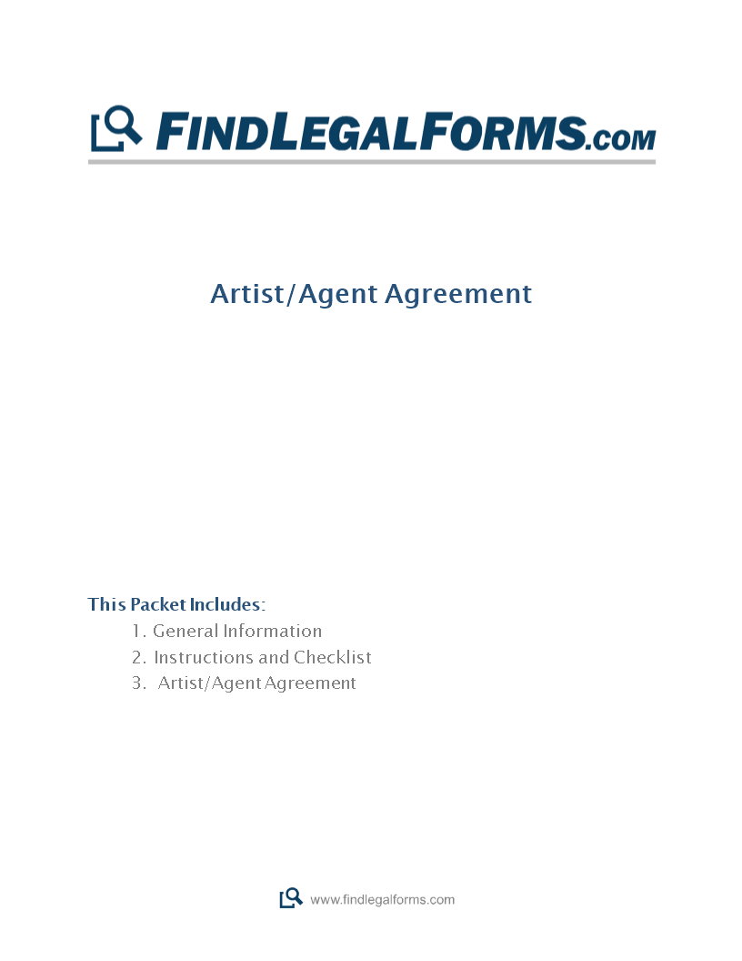 artist agent contract modèles