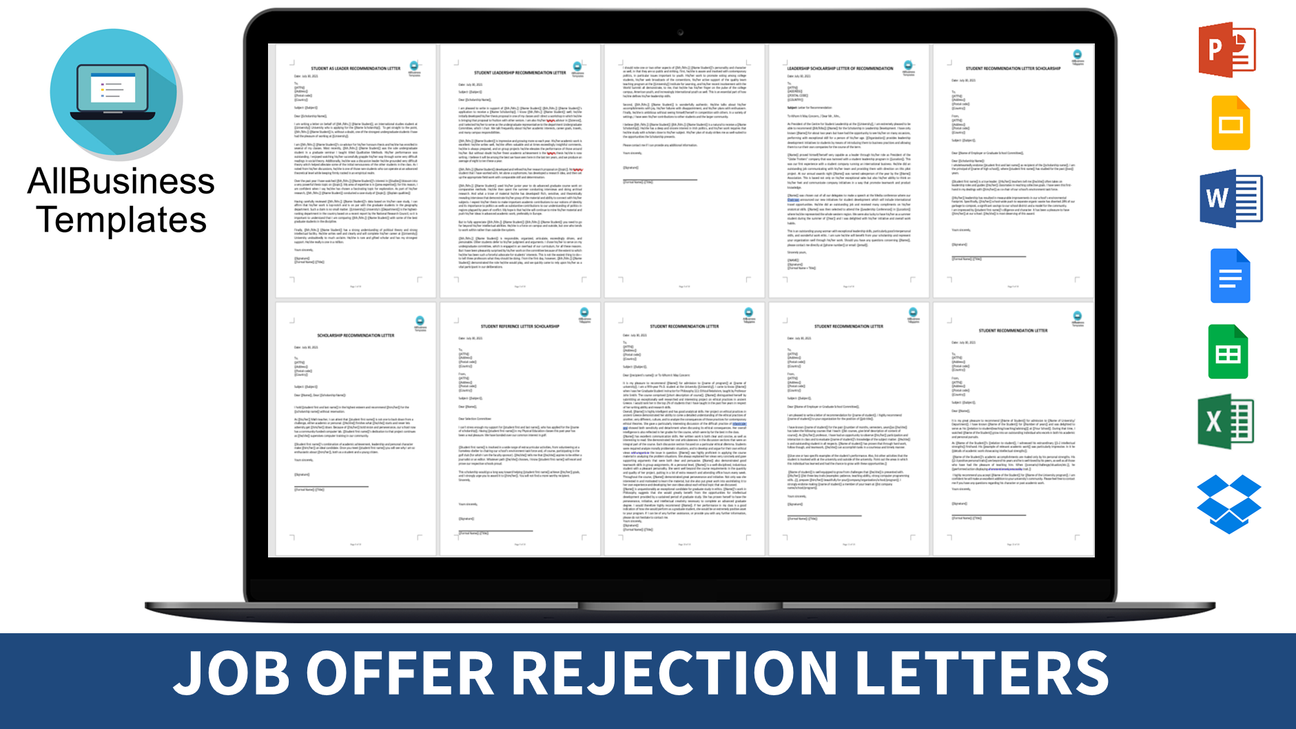 Proper Job Rejection Letter sample main image