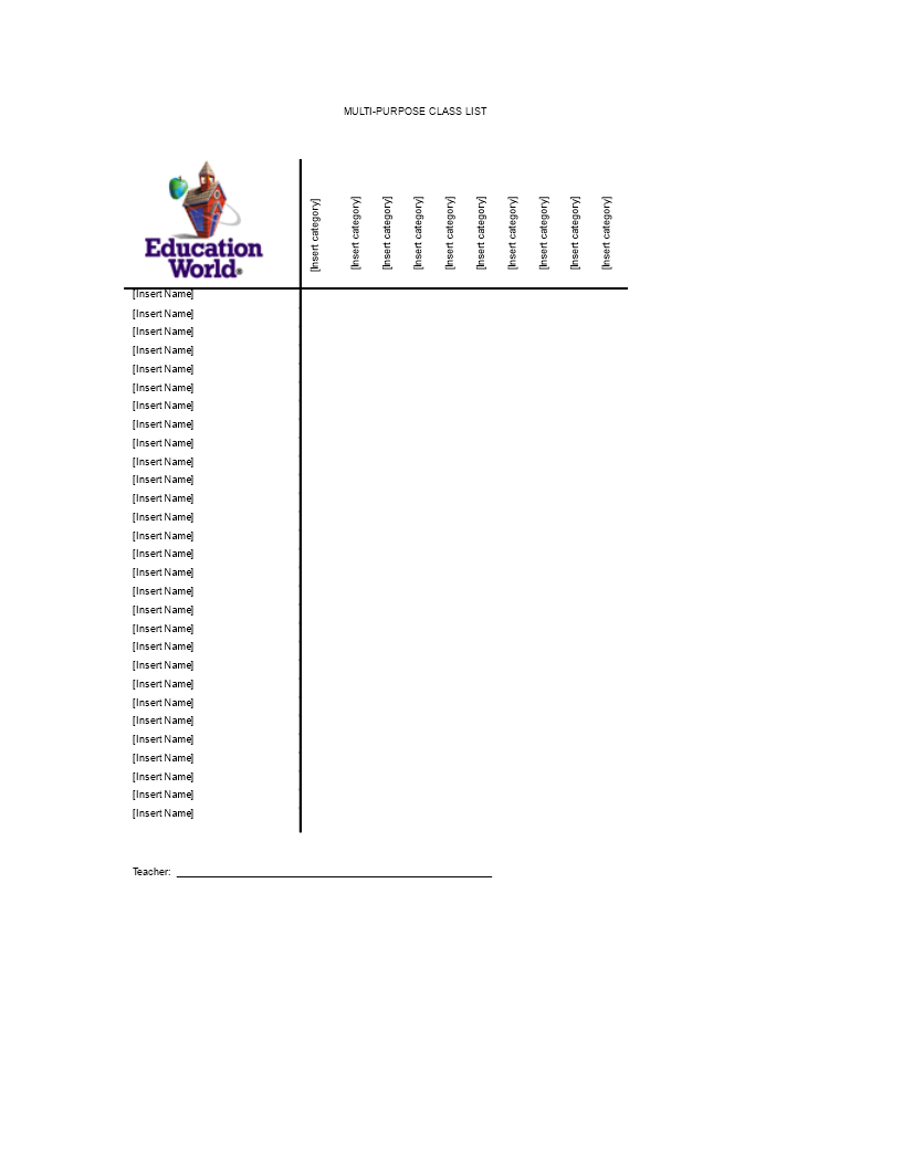 Multipurpose Class List template main image