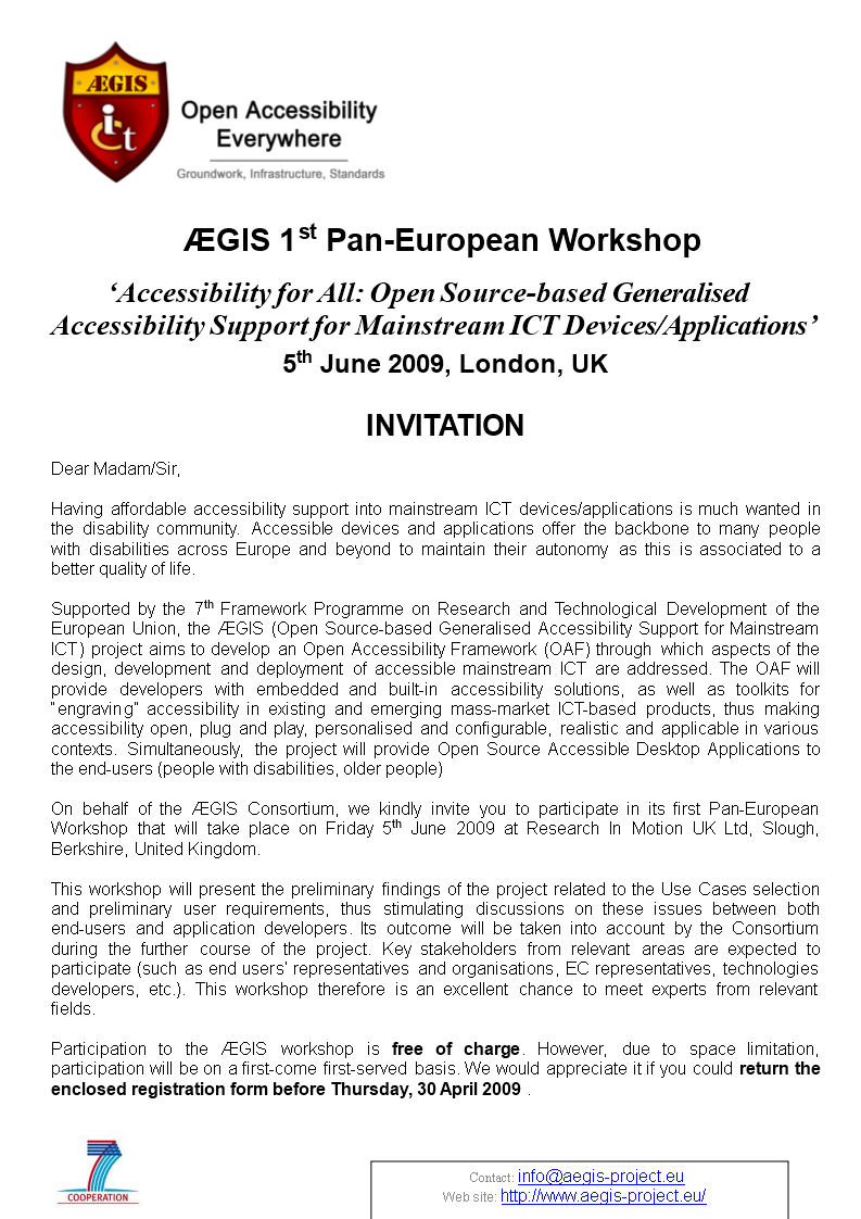 ict workshop invitation letter modèles