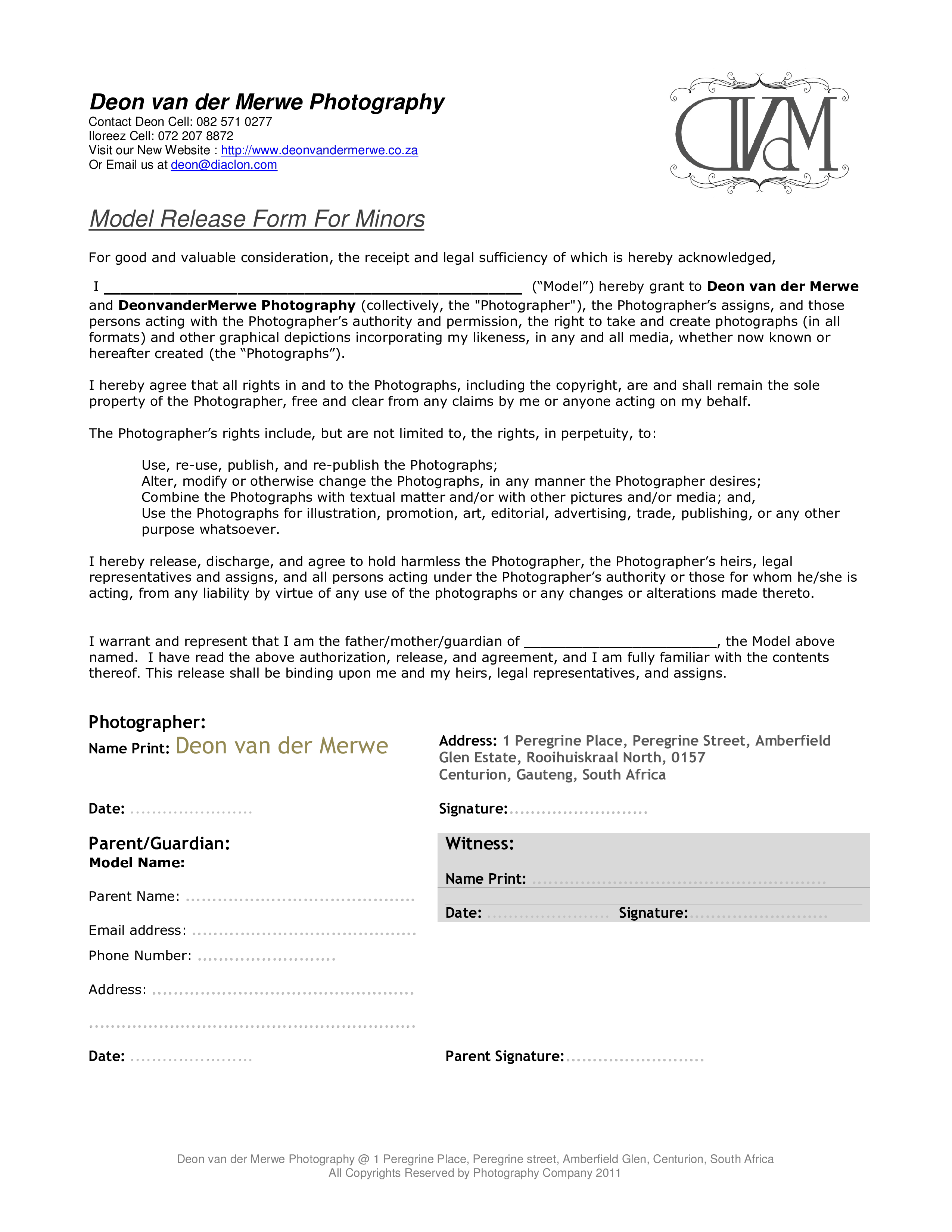 kostenloses-minor-model-release-form