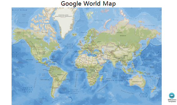 Google World Map Outline | Templates At Allbusinesstemplates.Com