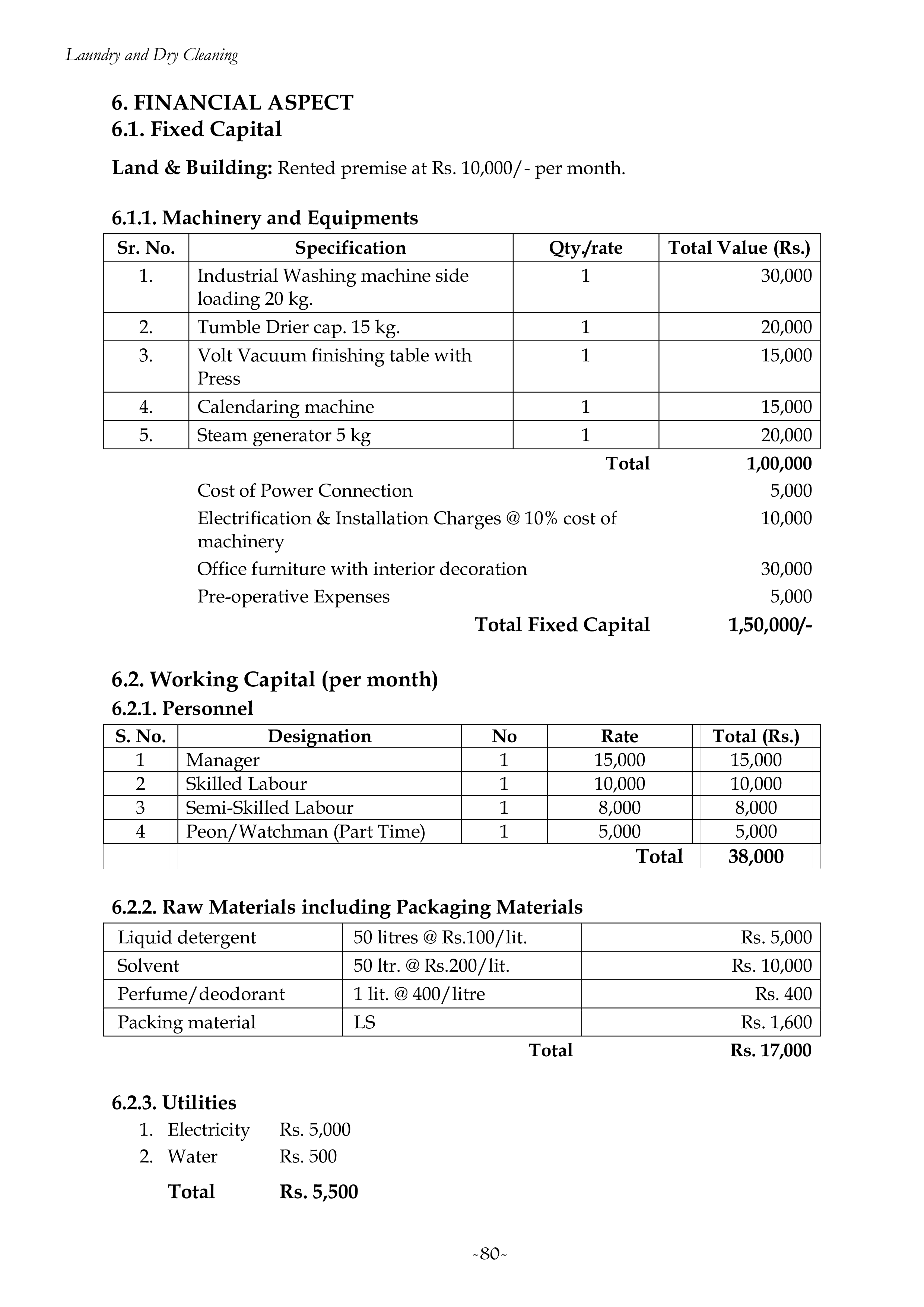 laundry business project report template