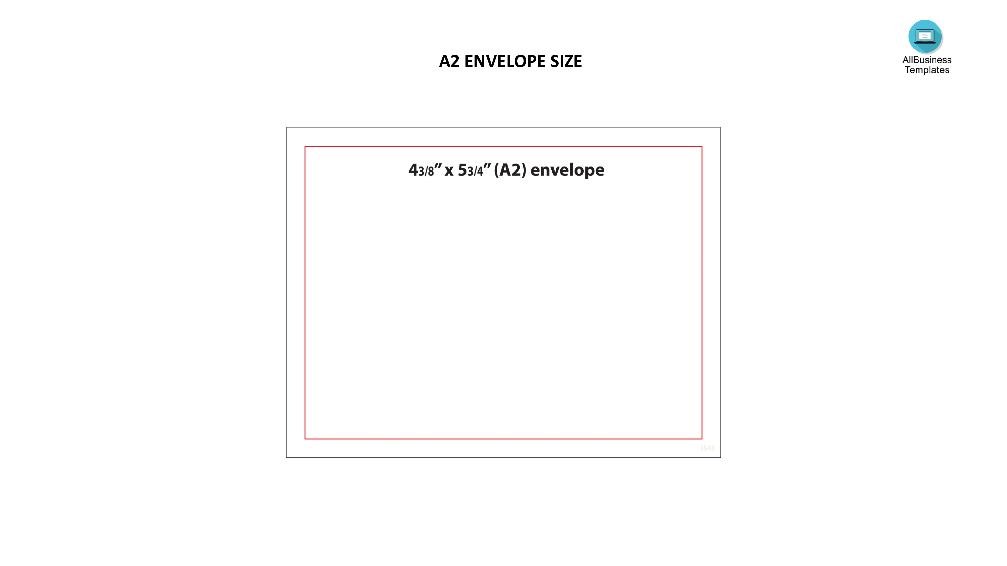 A2 envelope template 模板
