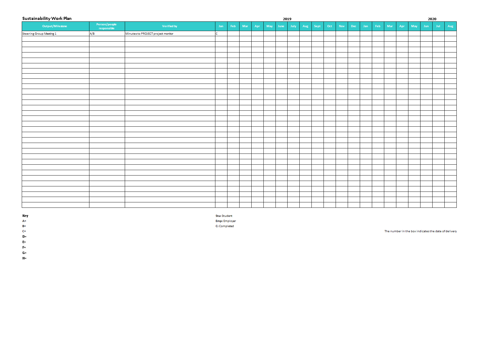 project workplan Hauptschablonenbild