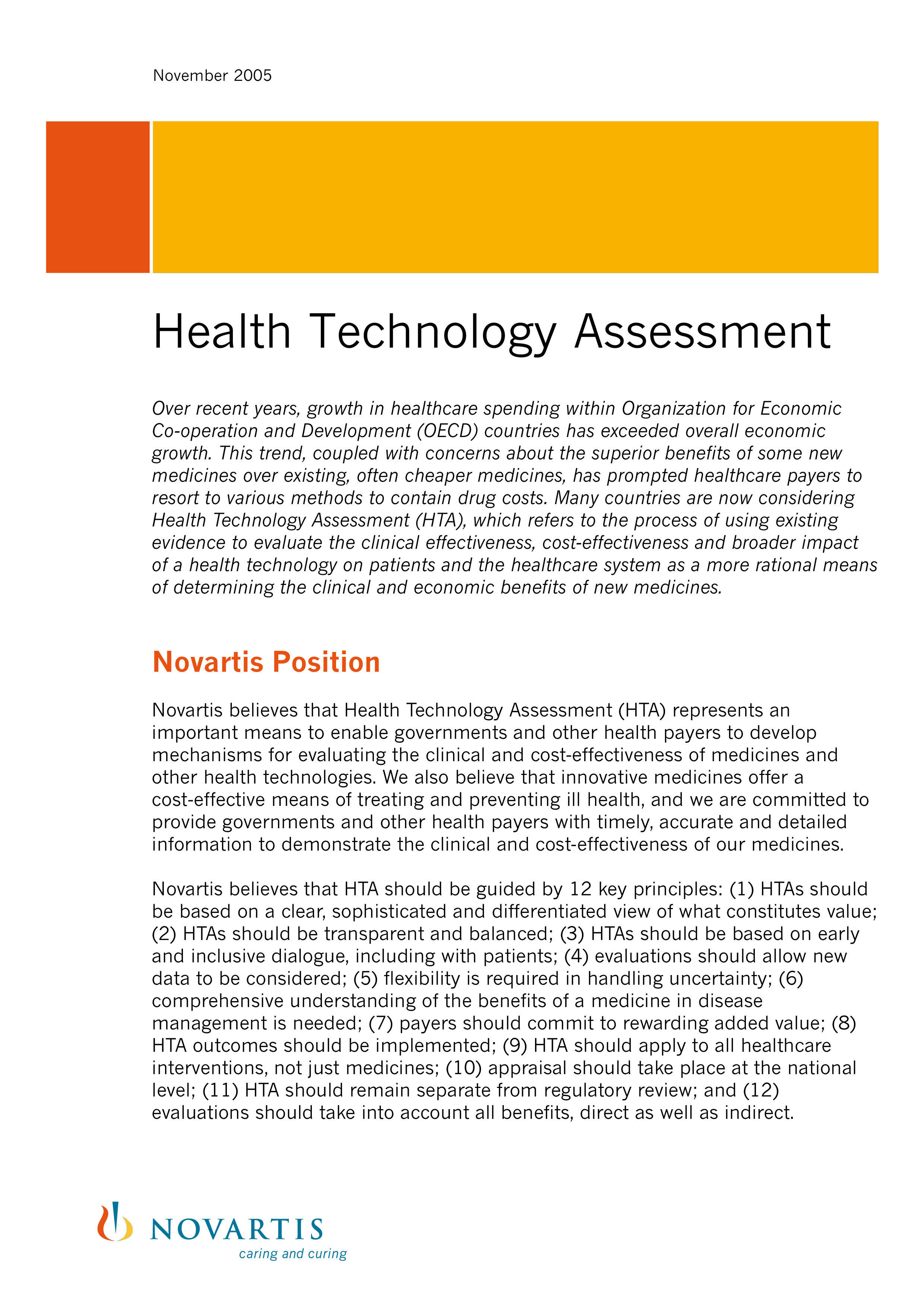 health technology assessment template