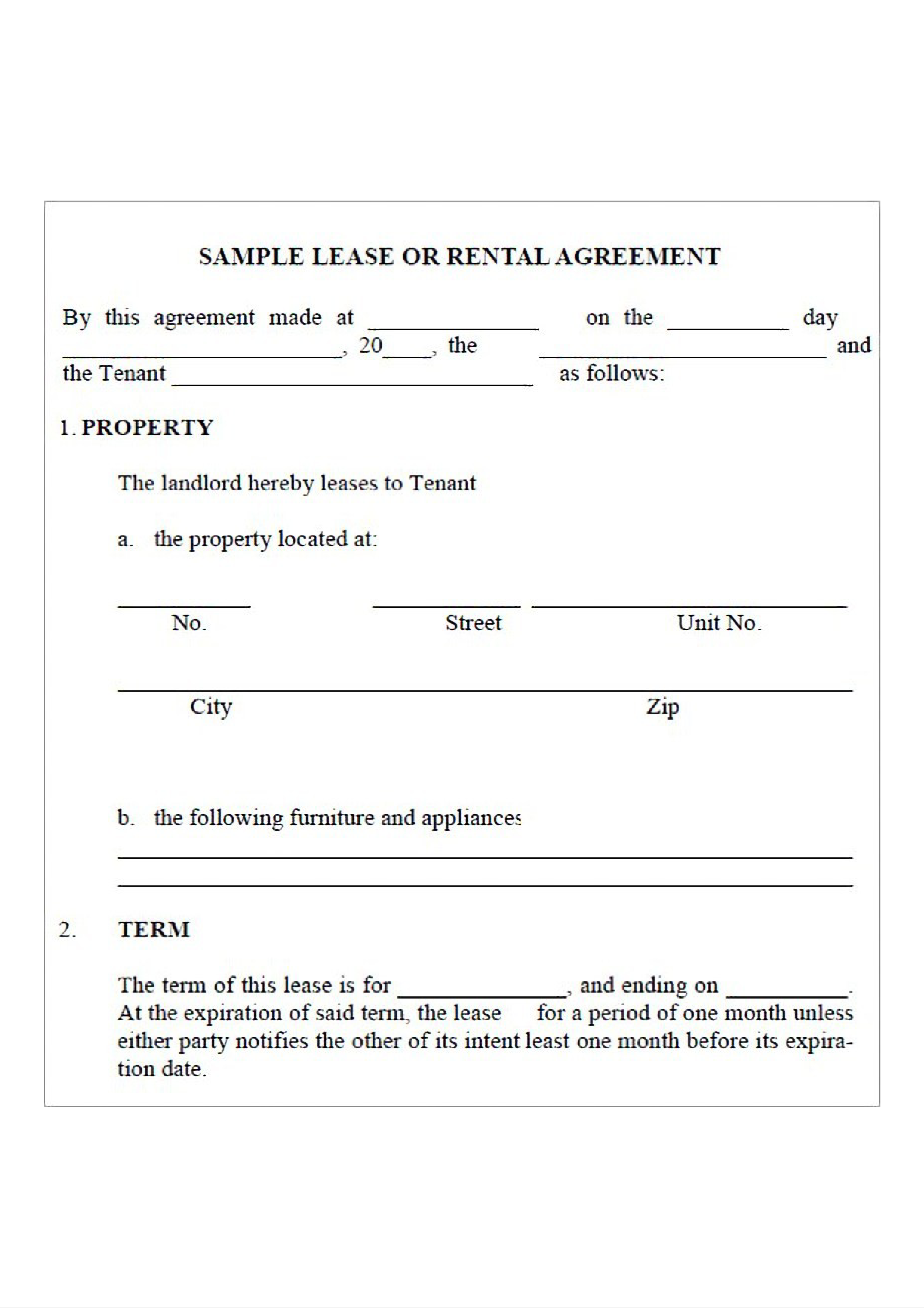 How To Create A Free Rental Lease Agreement