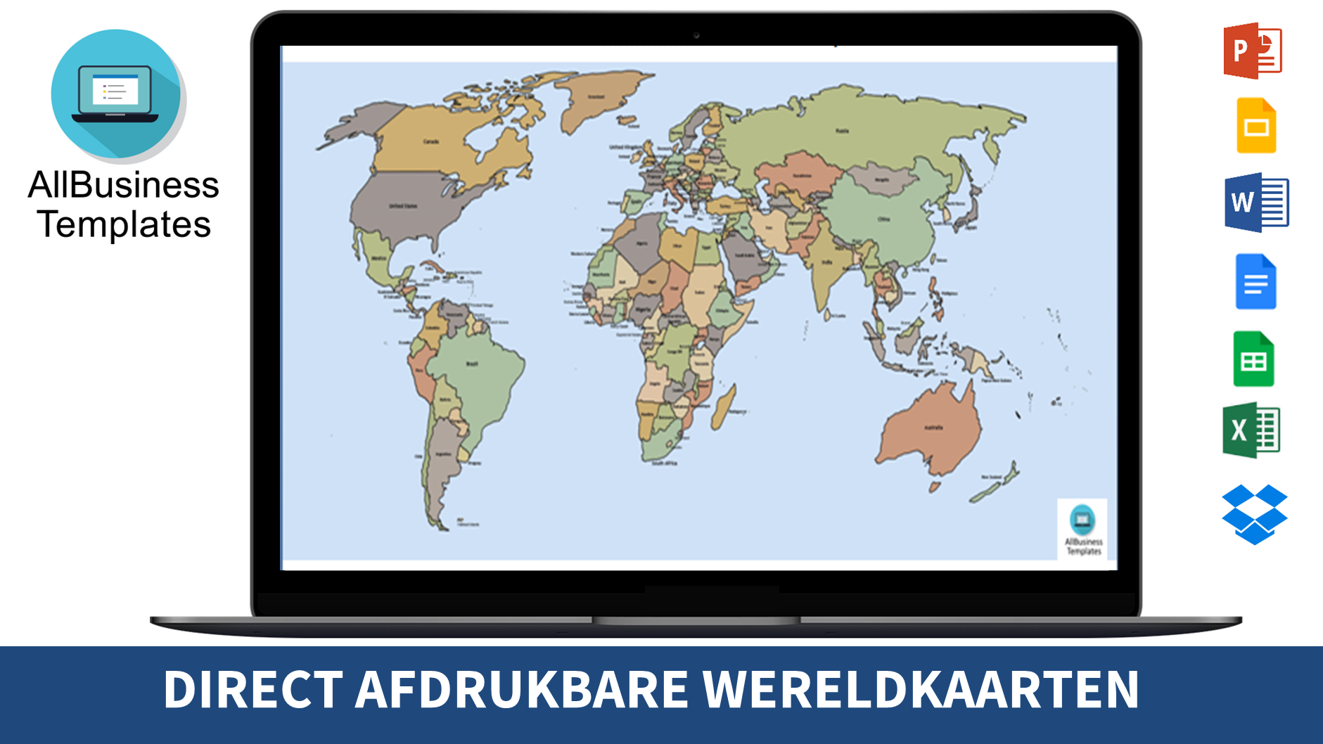 wereld kaart print plantilla imagen principal