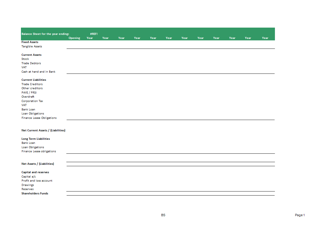 balance sheet sample modèles