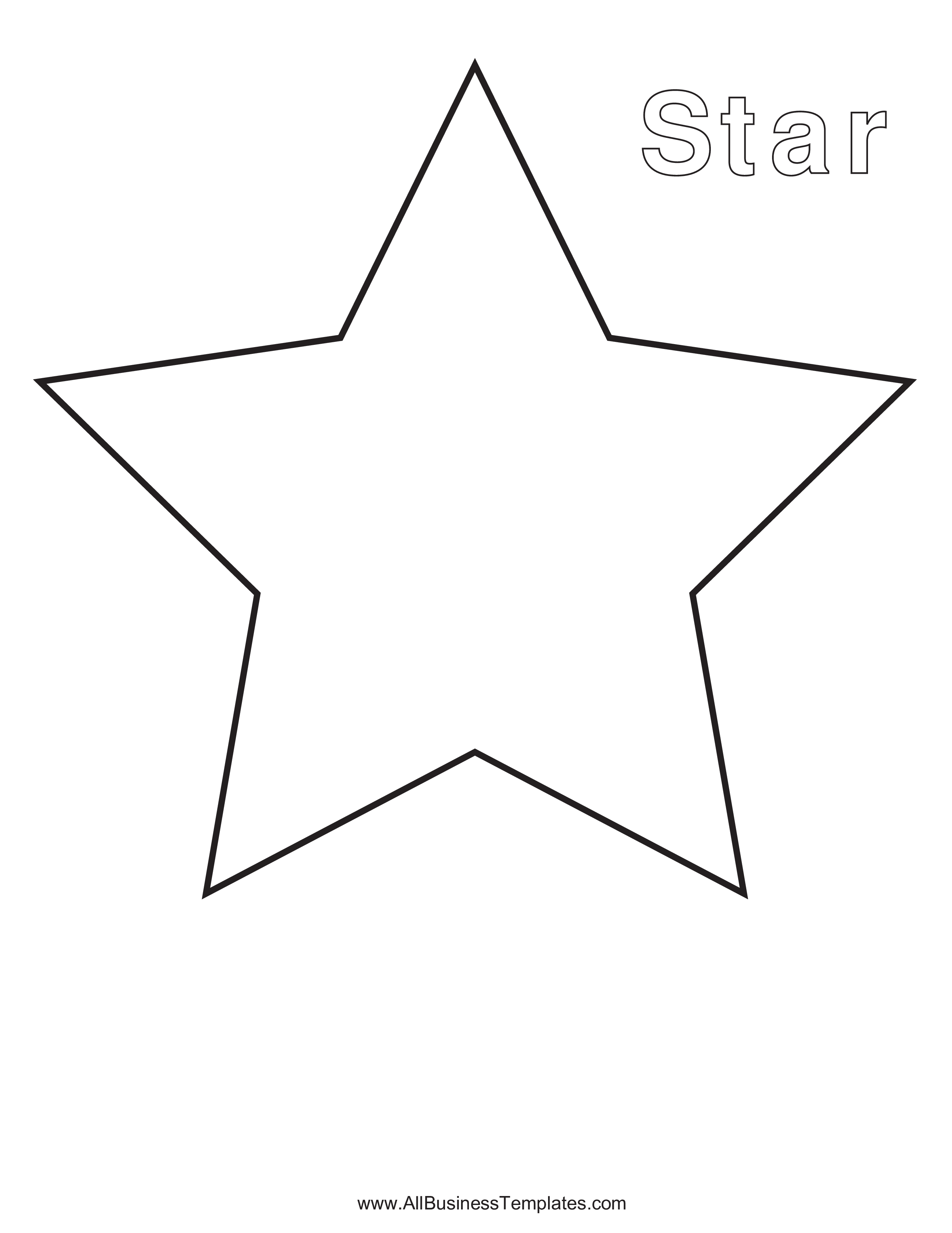 simple star template voorbeeld afbeelding 