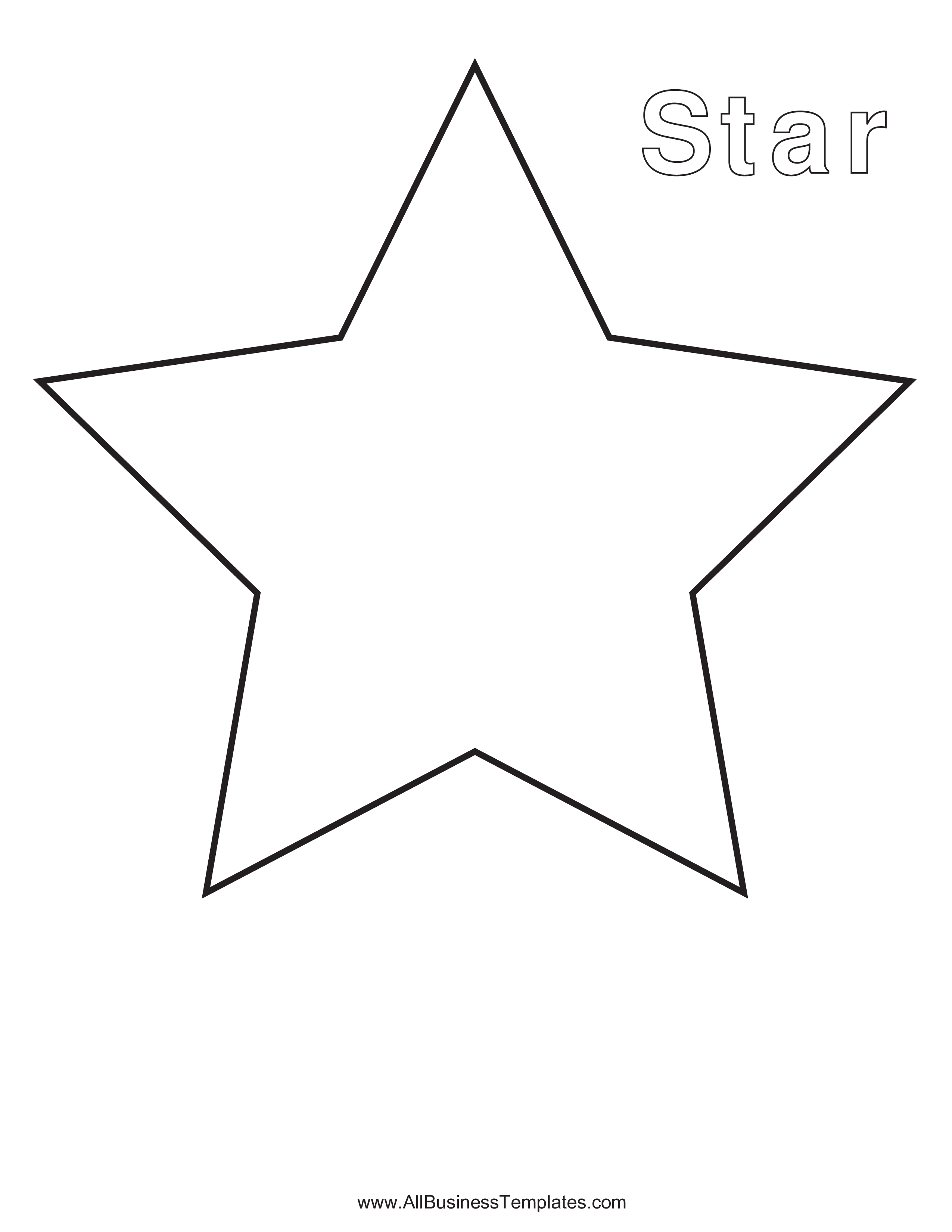 Simple Star Template Templates At Allbusinesstemplates