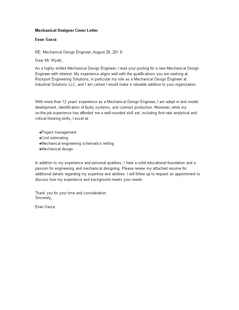 mechanical designer application template