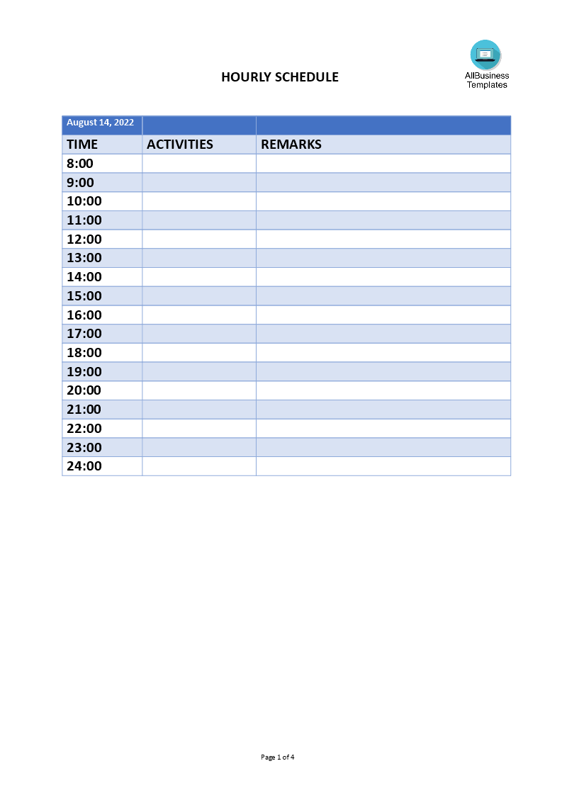 urenrooster plantilla imagen principal