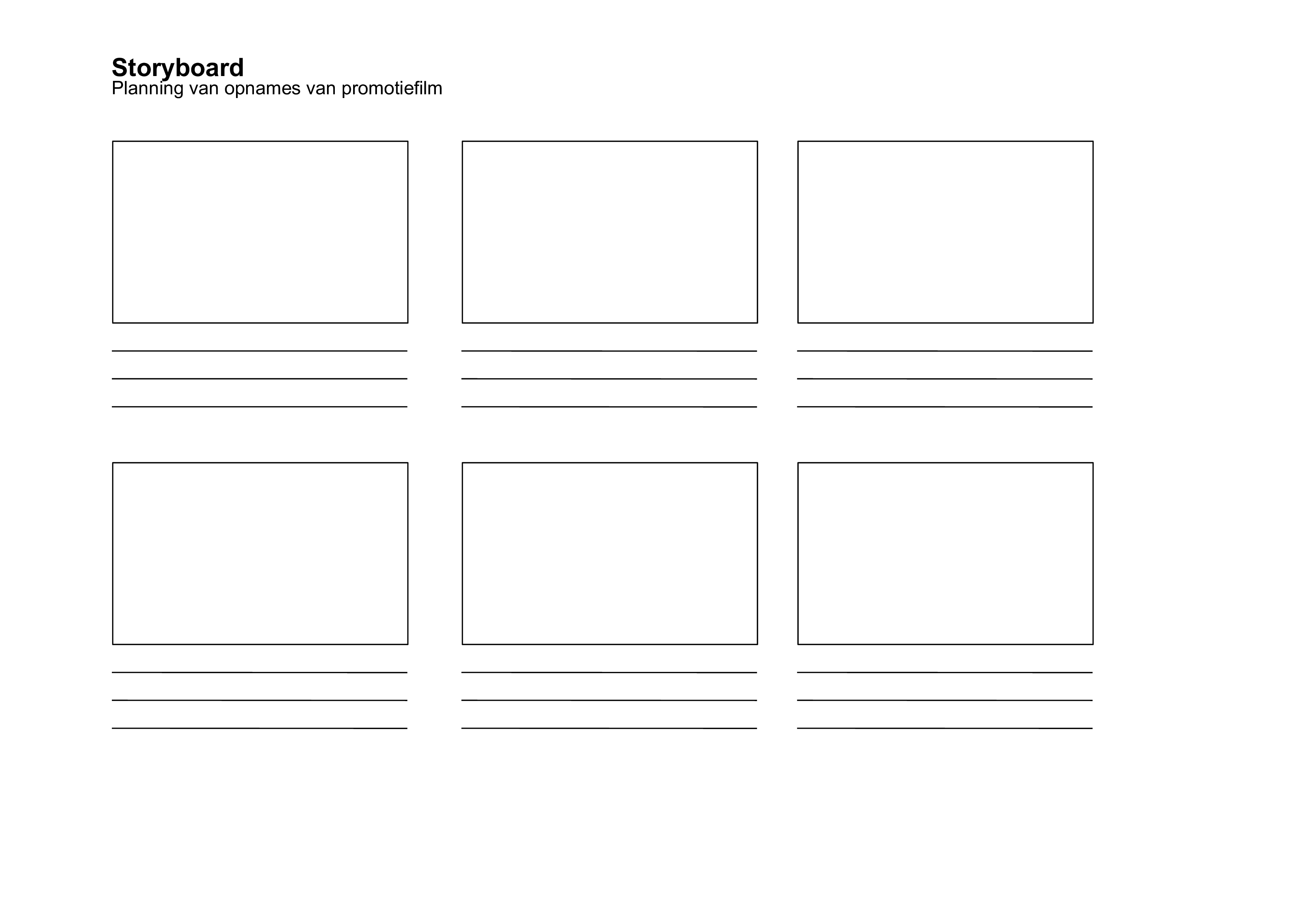 promotiefilm storyboard modèles